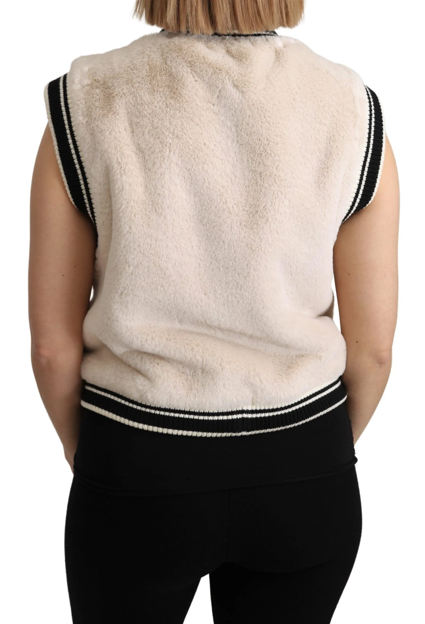Elegant Sleeveless Faux Fur Vest sold by Louxly product image thumbnail 4