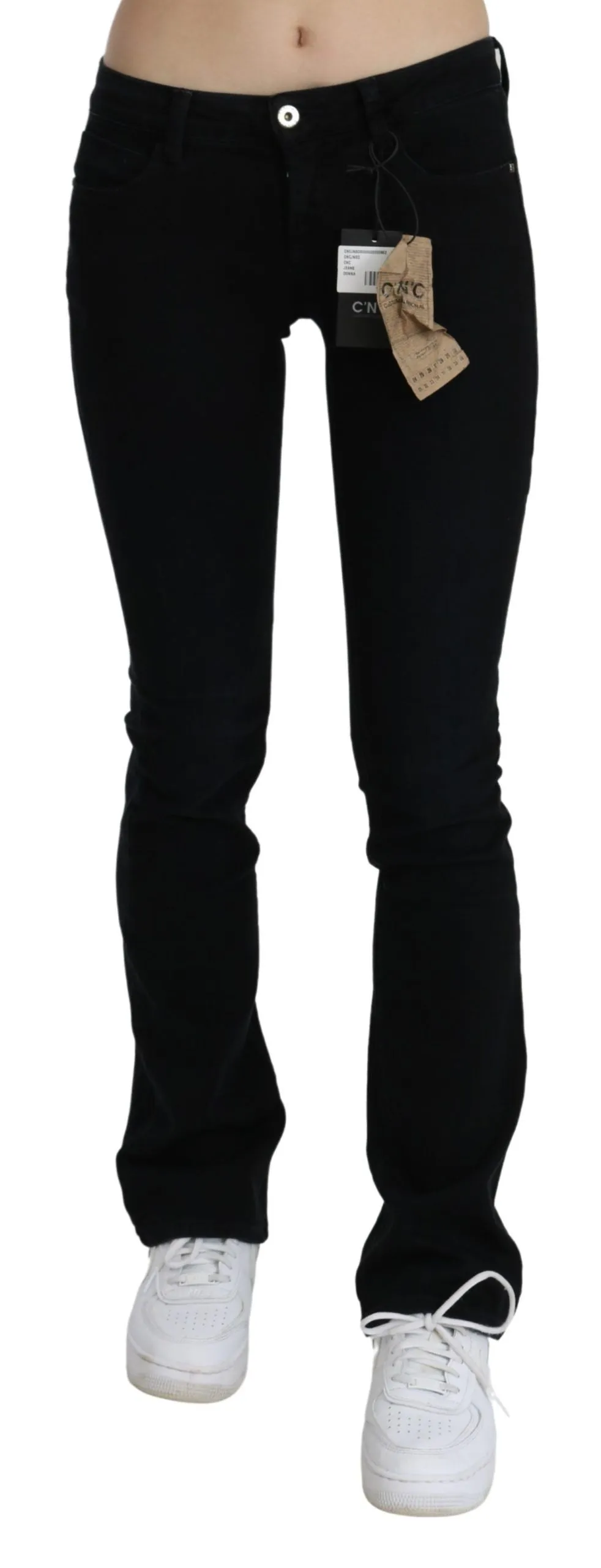 Chic Black Slim Fit Low Waist Denim sold by Louxly