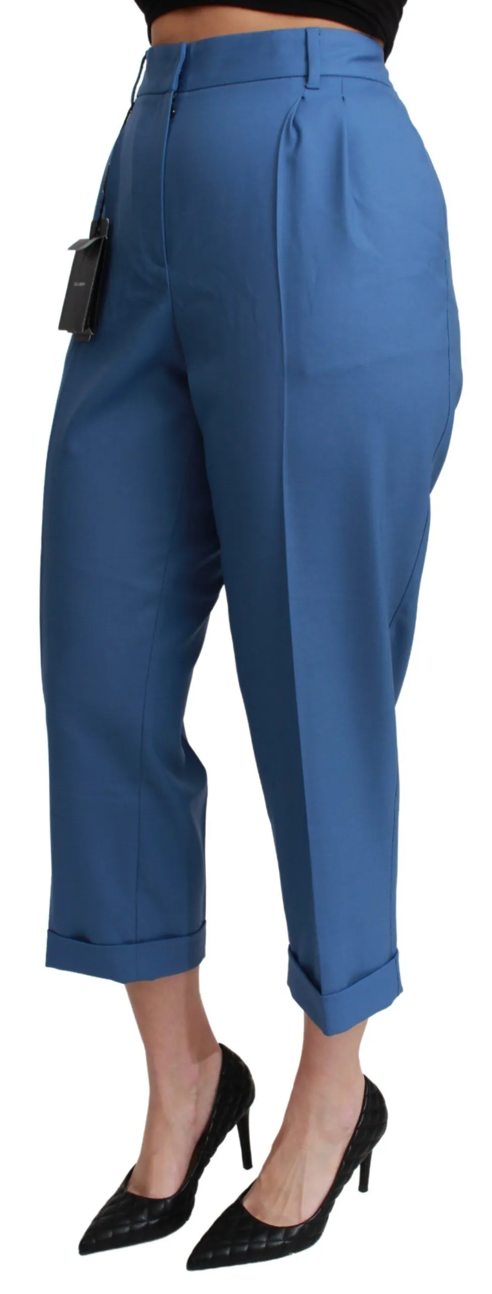 Elegant Pleated Wool Cuffed Trousers sold by Louxly product image thumbnail 3