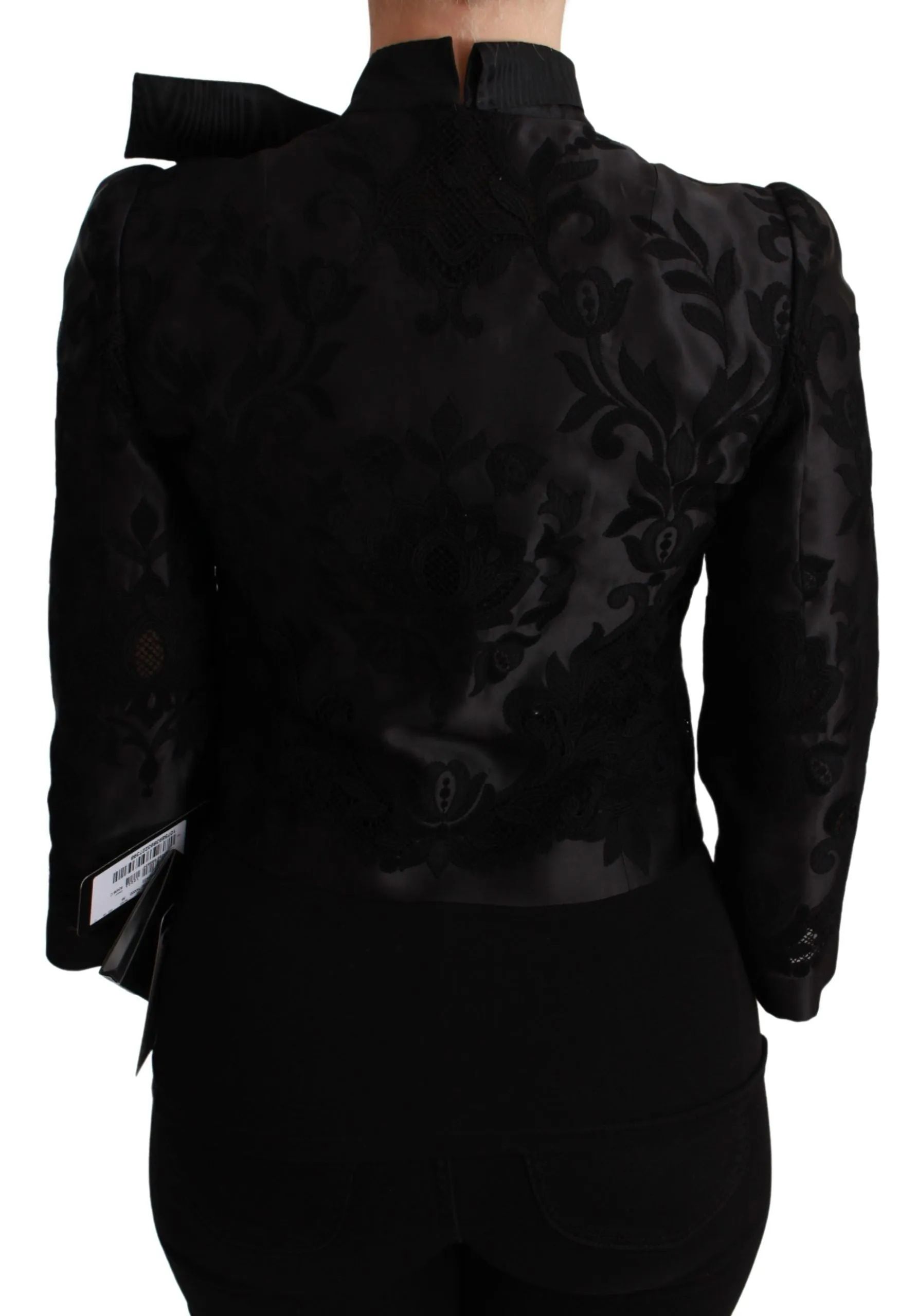 Exquisite Floral Jacquard Corset Blazer sold by Louxly product image thumbnail 4