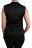 Elegant Silver Sleeveless Brocade Vest sold by Louxly