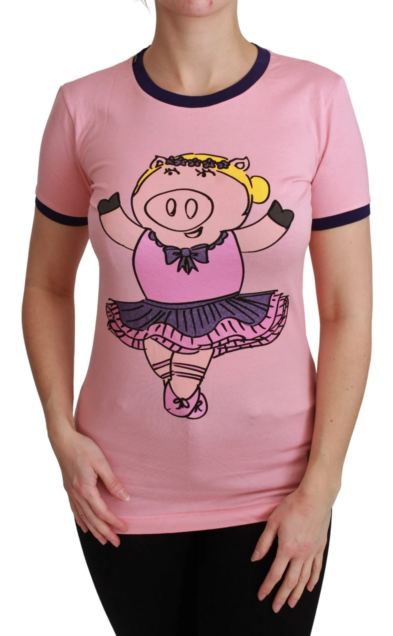 Pink Crewneck Year of the Pig T-Shirt sold by Louxly