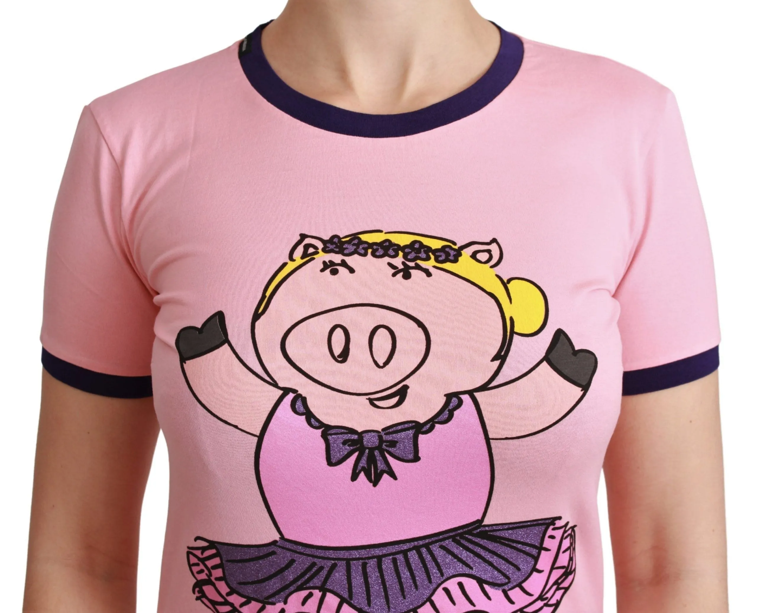 Pink Crewneck Year of the Pig T-Shirt sold by Louxly product image thumbnail 5