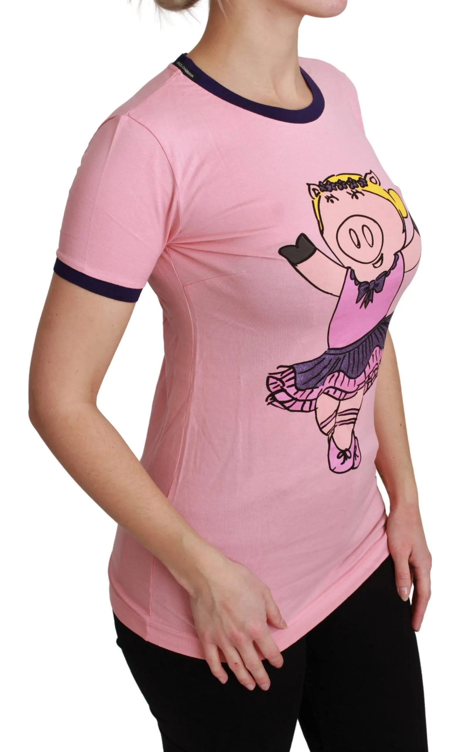 Pink Crewneck Year of the Pig T-Shirt sold by Louxly product image thumbnail 2