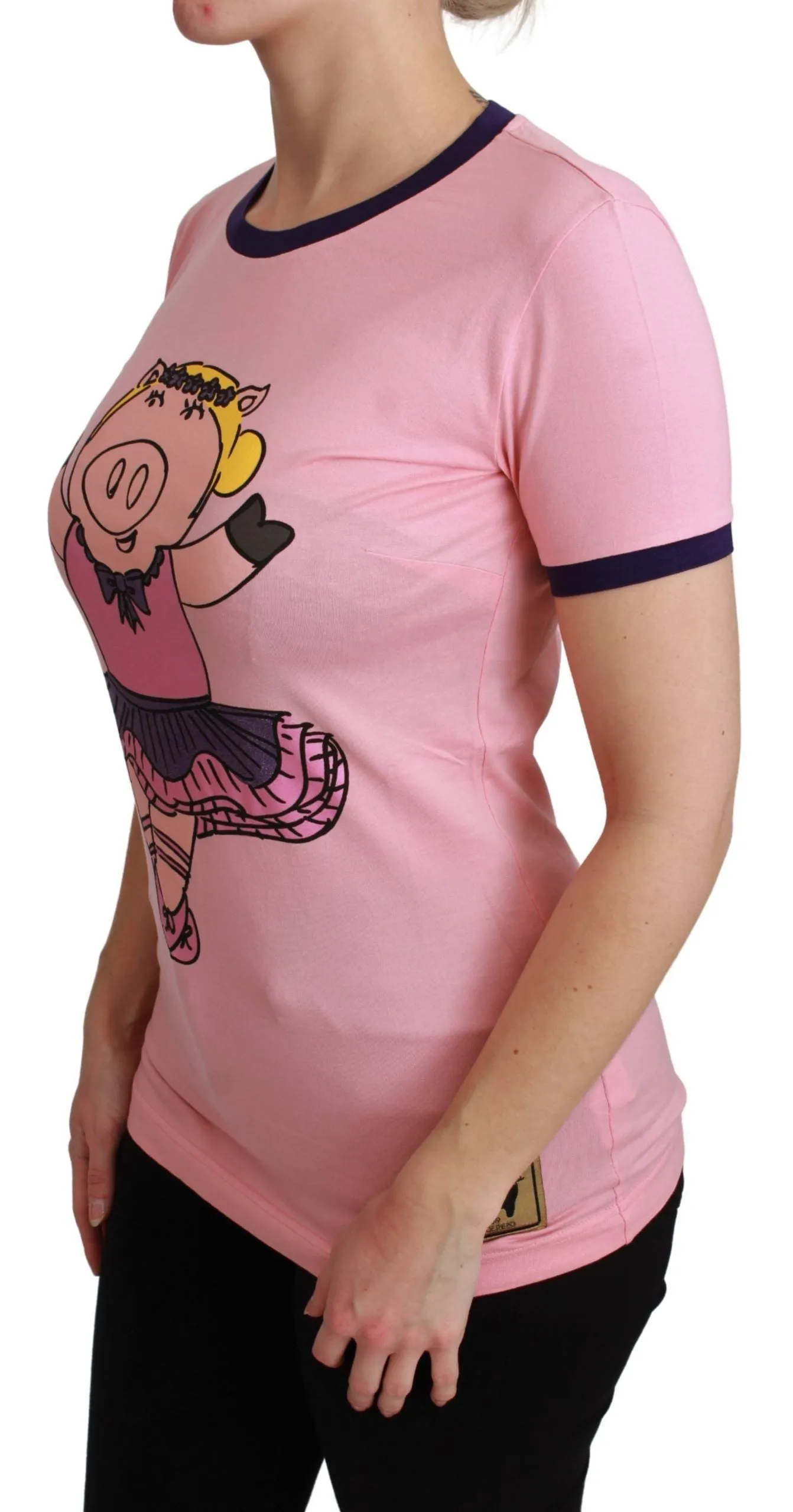 Pink Crewneck Year of the Pig T-Shirt sold by Louxly product image thumbnail 3