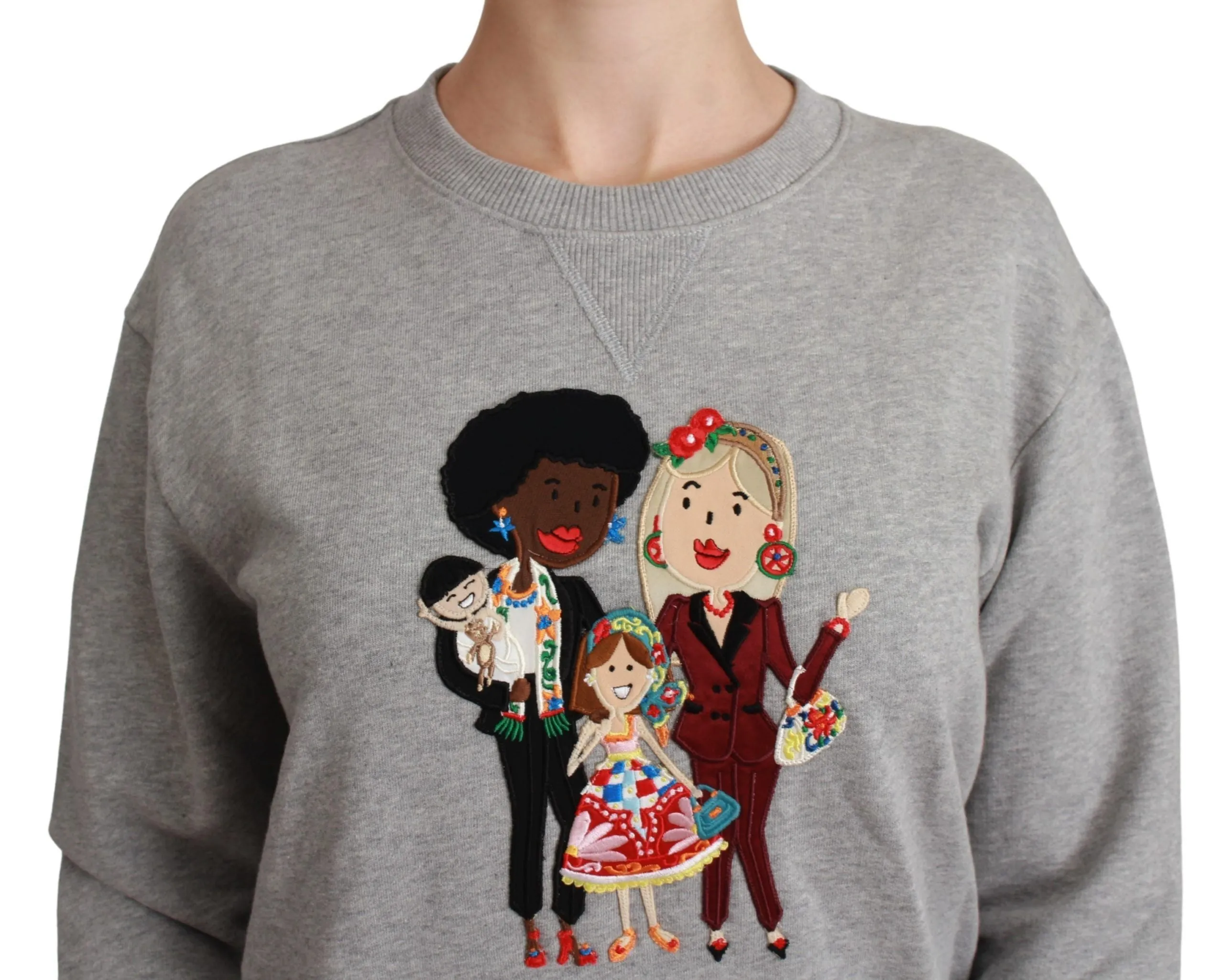 Elegant Multicolor Embroidered Crew-neck Sweater sold by Louxly product image thumbnail 5