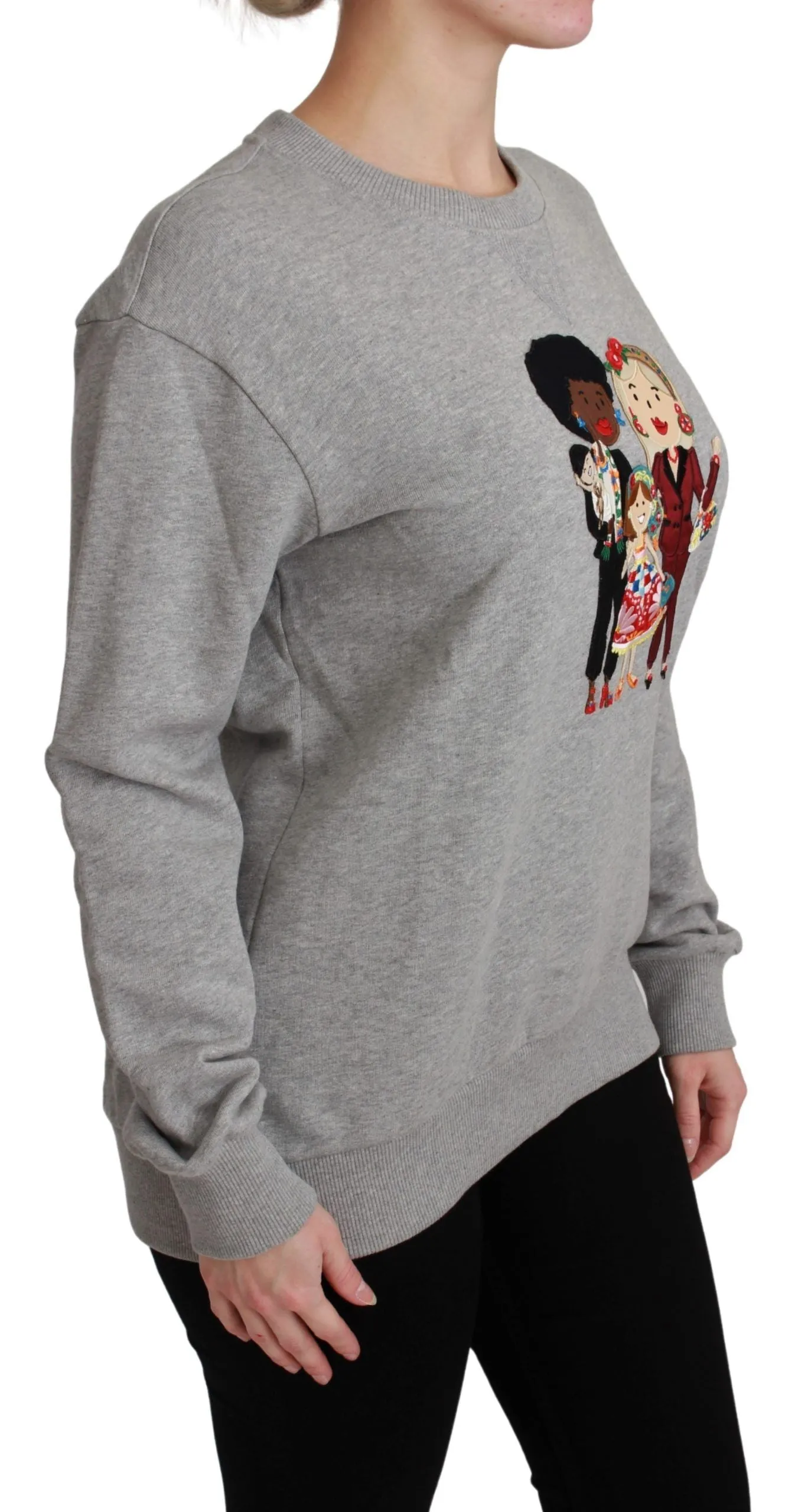 Elegant Multicolor Embroidered Crew-neck Sweater sold by Louxly product image thumbnail 2
