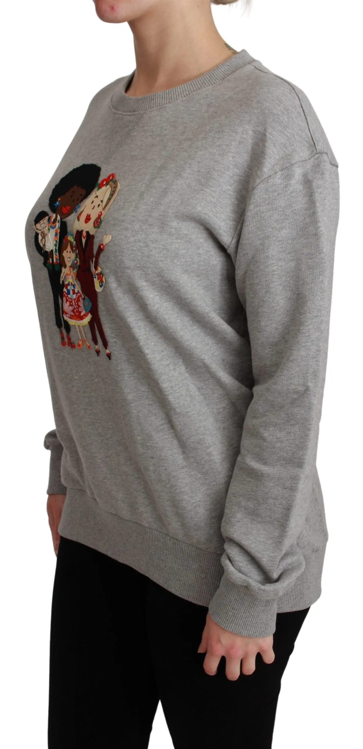 Elegant Multicolor Embroidered Crew-neck Sweater sold by Louxly product image thumbnail 3
