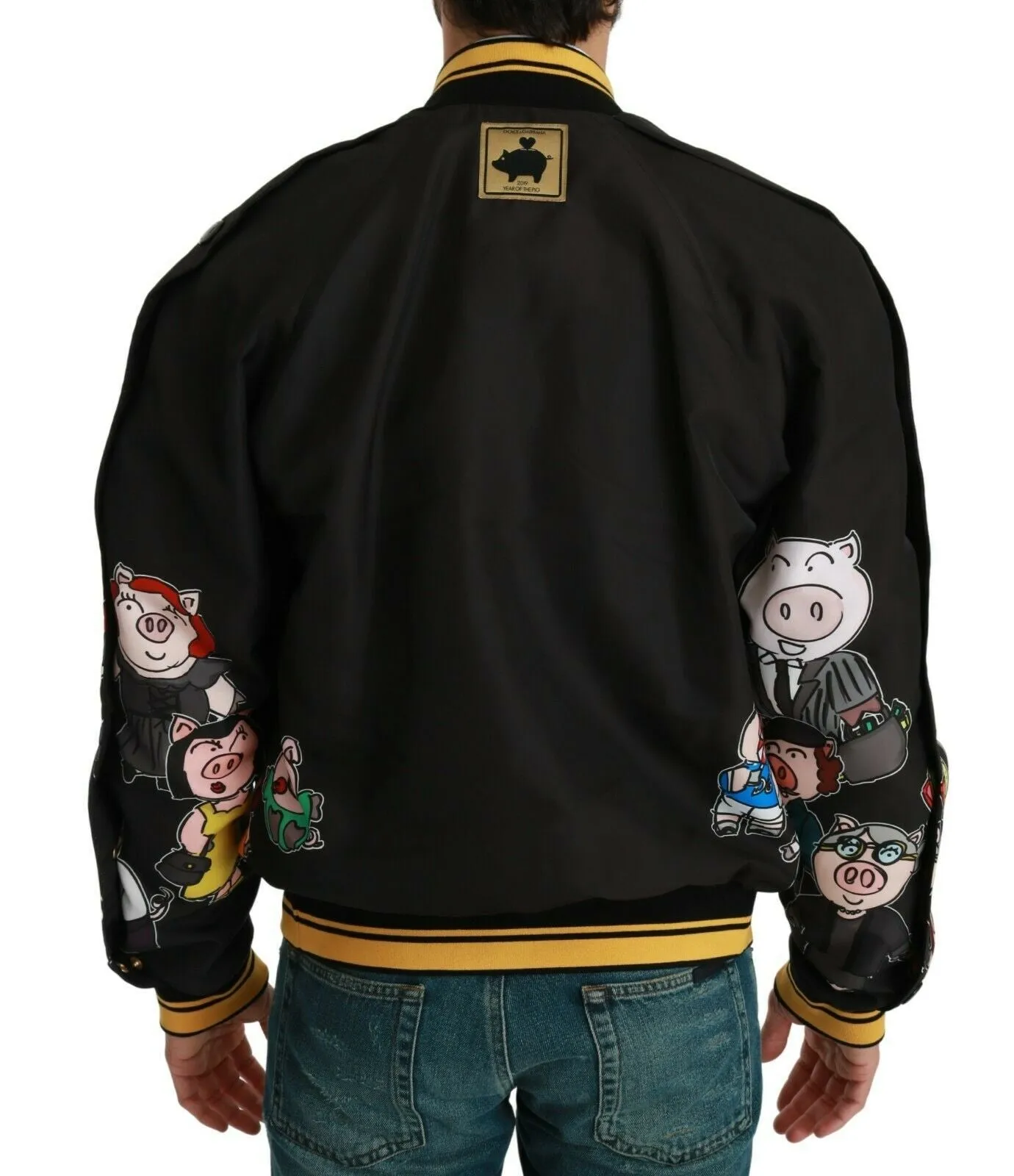 Multicolor Motive Bomber Style Jacket sold by Louxly product image thumbnail 2