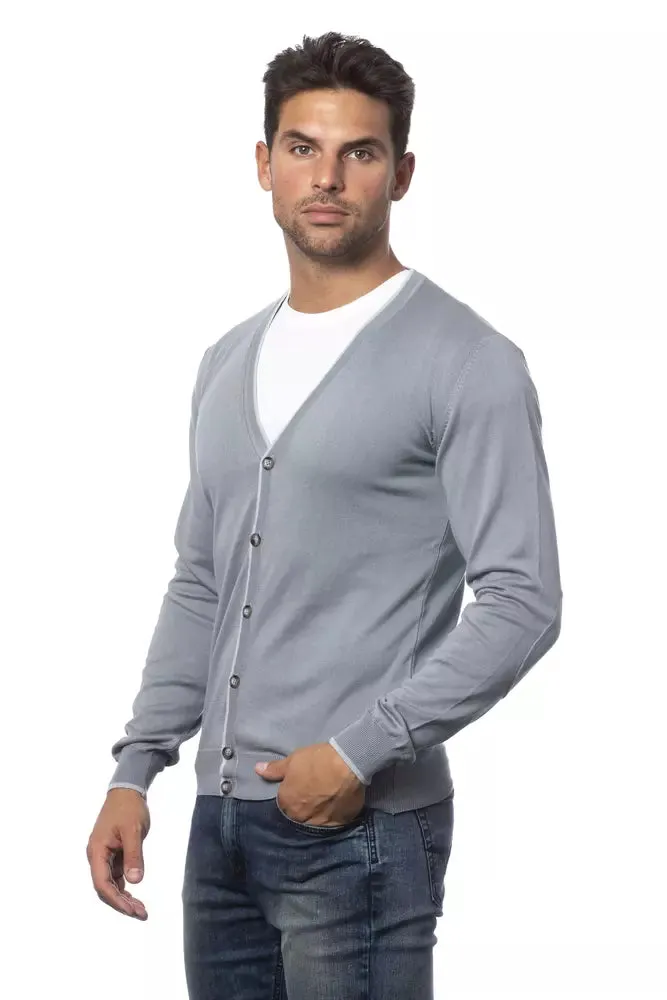 Gray Cotton Men Cardigan sold by Louxly product image thumbnail 2