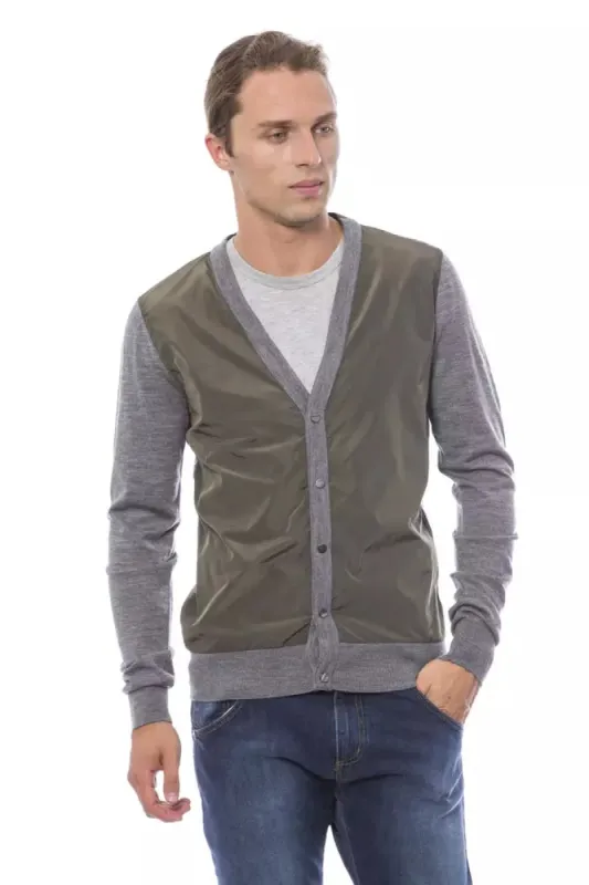 Gray Wool Men Cardigan sold by Louxly