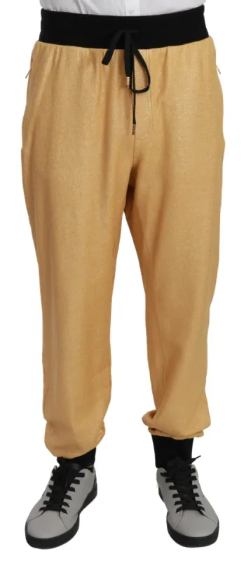 Elegant Gold Motif Sweatpants sold by Louxly