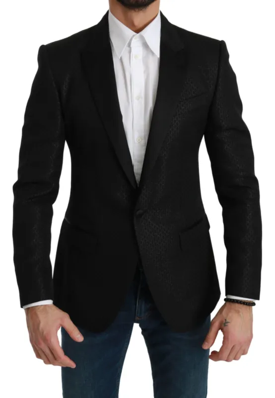 Slim Fit Martini Black Blazer Jacket sold by Louxly