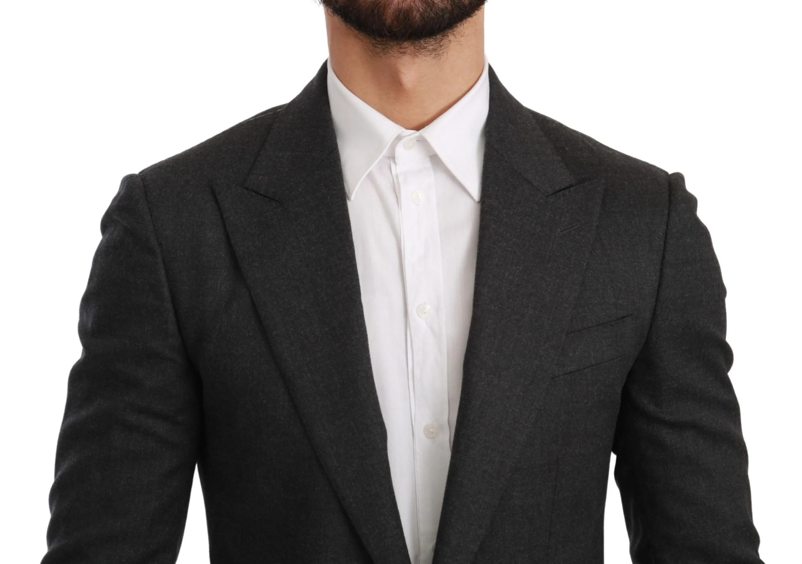 Elegant Gray Slim Fit Formal Blazer sold by Louxly product image thumbnail 5