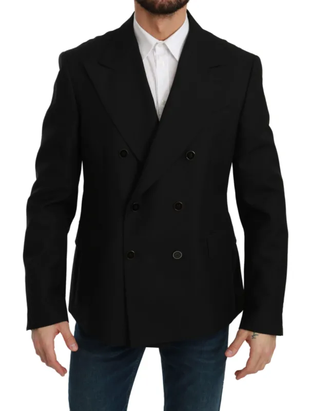 Elegant Black Slim Fit Formal Blazer sold by Louxly