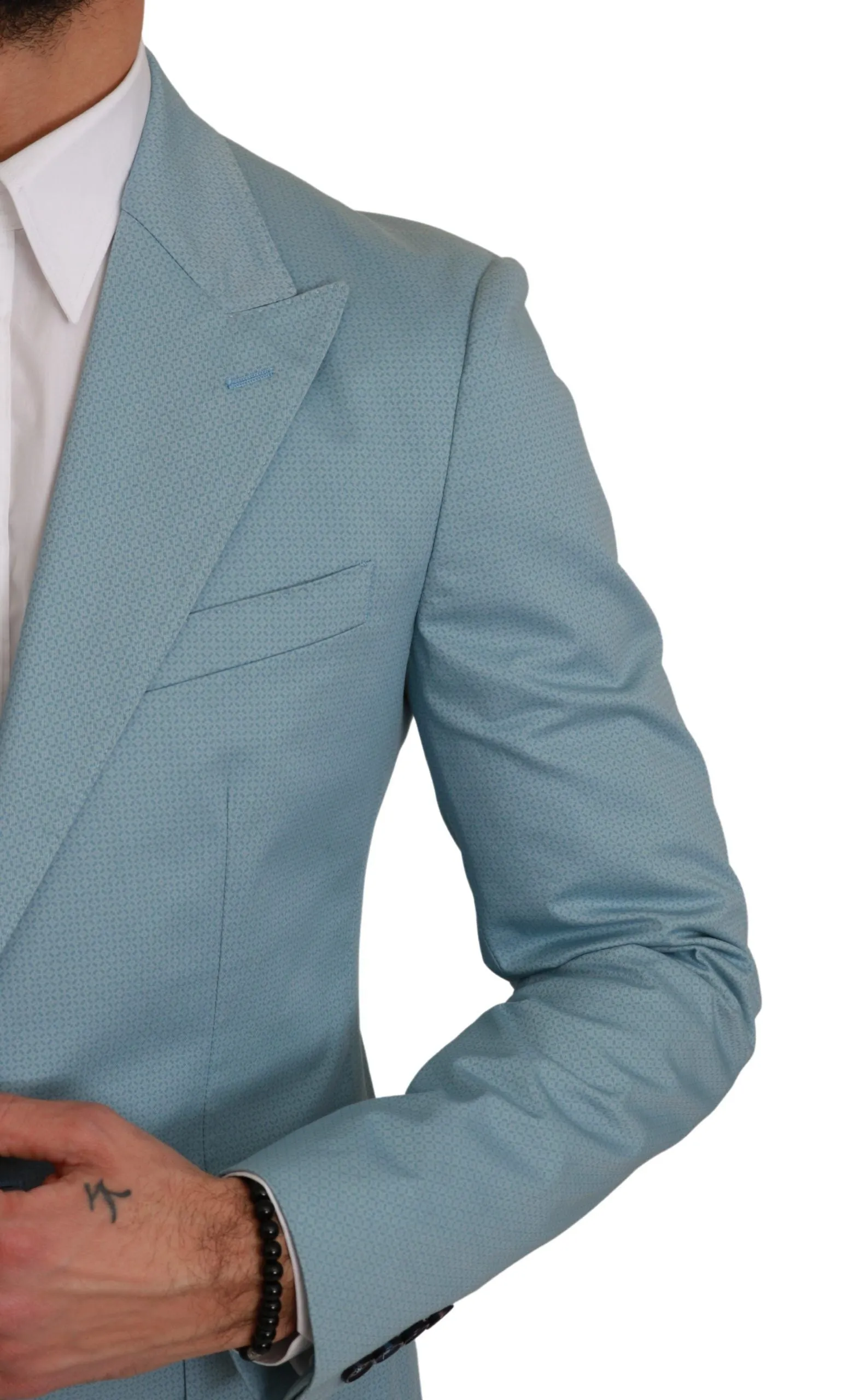 Elegant Blue Fantasy Pattern Blazer sold by Louxly product image thumbnail 5