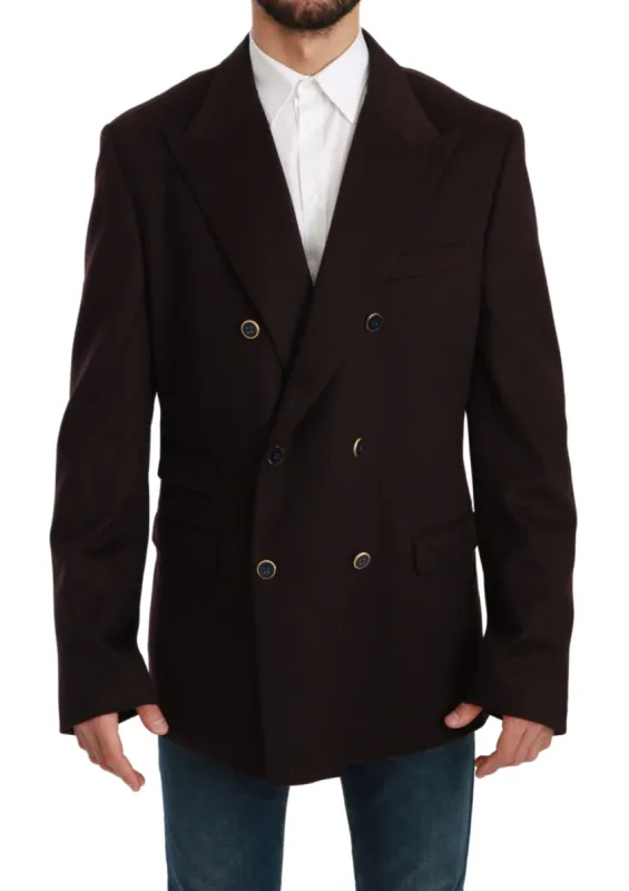 Elegant Bordeaux Taormina Cashmere Blazer sold by Louxly