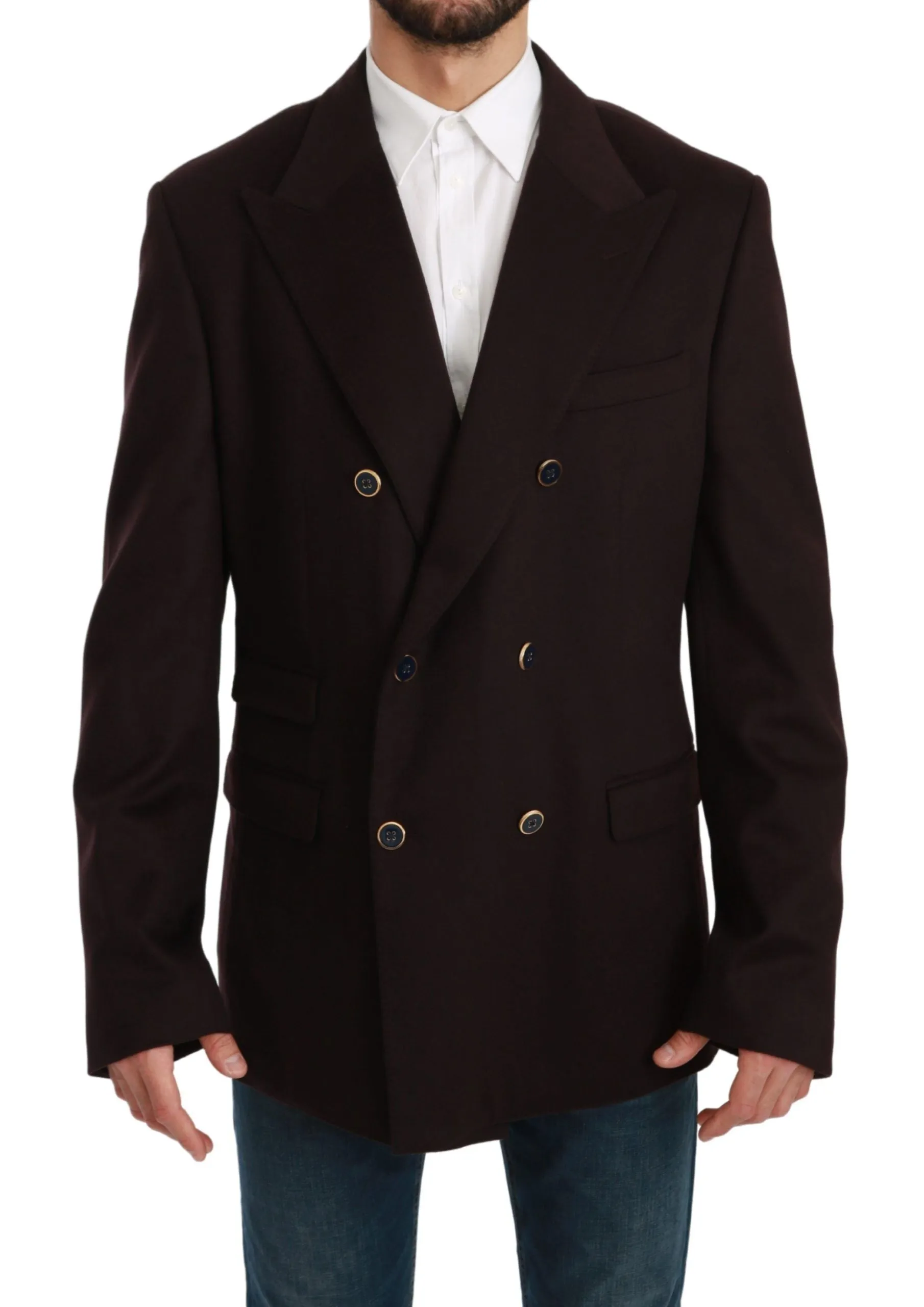 Elegant Bordeaux Taormina Cashmere Blazer sold by Louxly