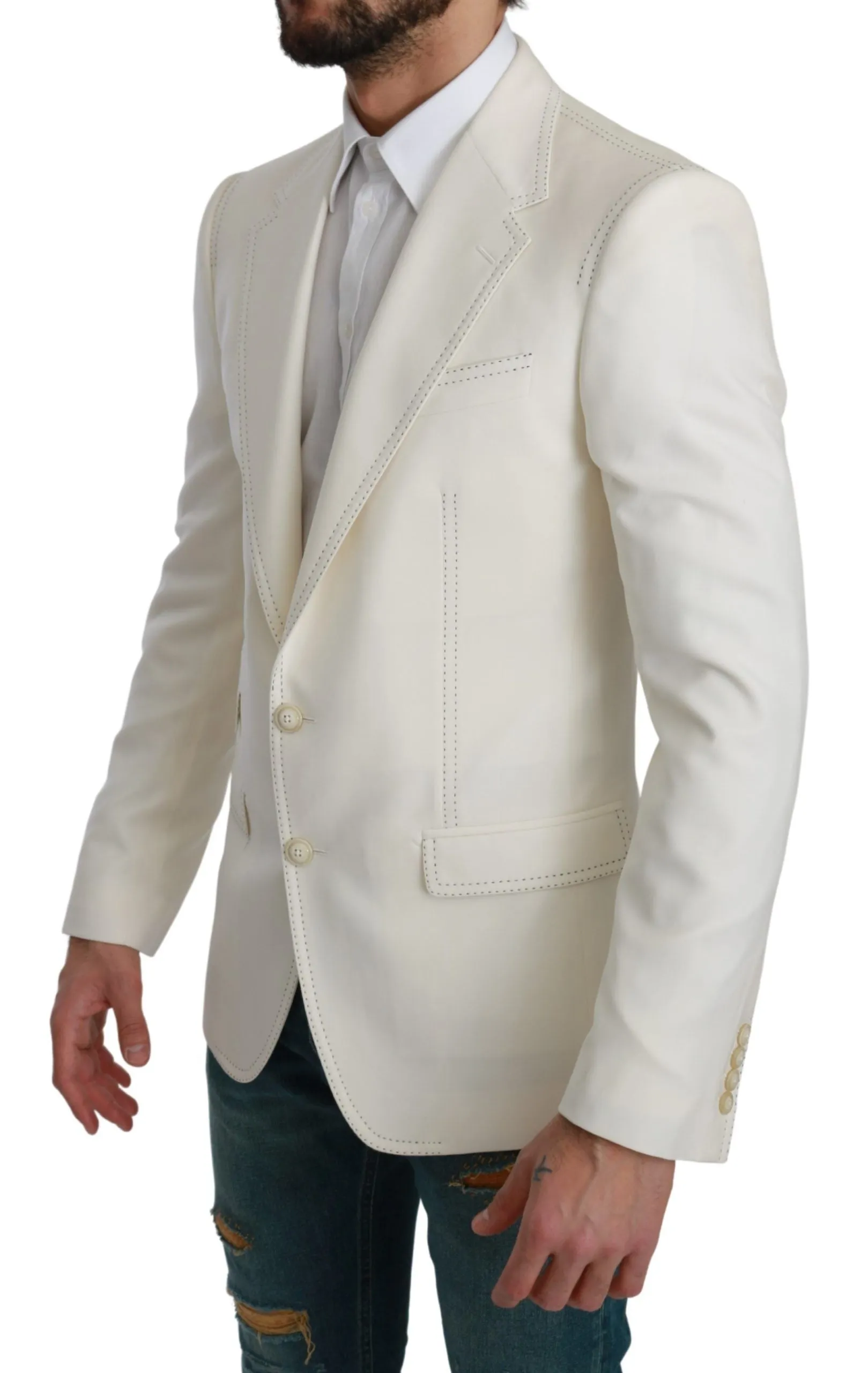 Elegant Slim Fit Virgin Wool Blazer sold by Louxly product image thumbnail 2