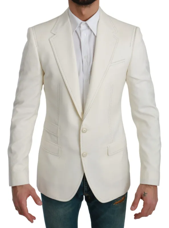 Elegant Slim Fit Virgin Wool Blazer sold by Louxly