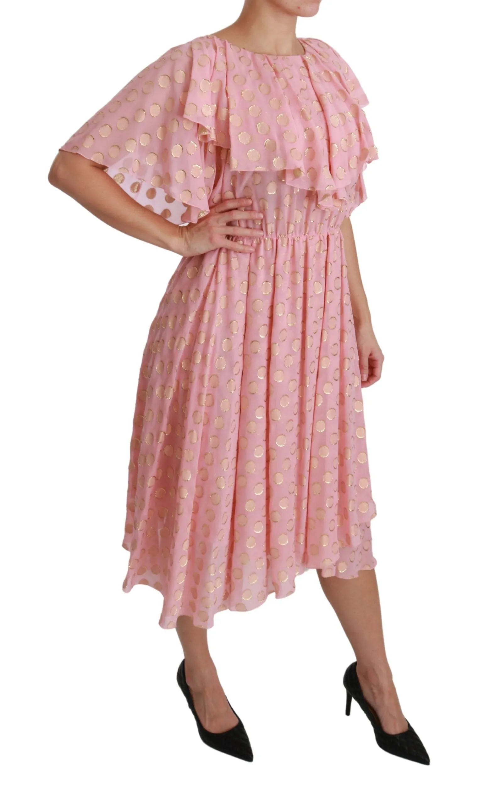 Elegant Pleated Midi A-Line Dress sold by Louxly product image thumbnail 2