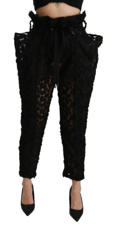 Chic Tapered High Waist Lace Pants sold by Louxly