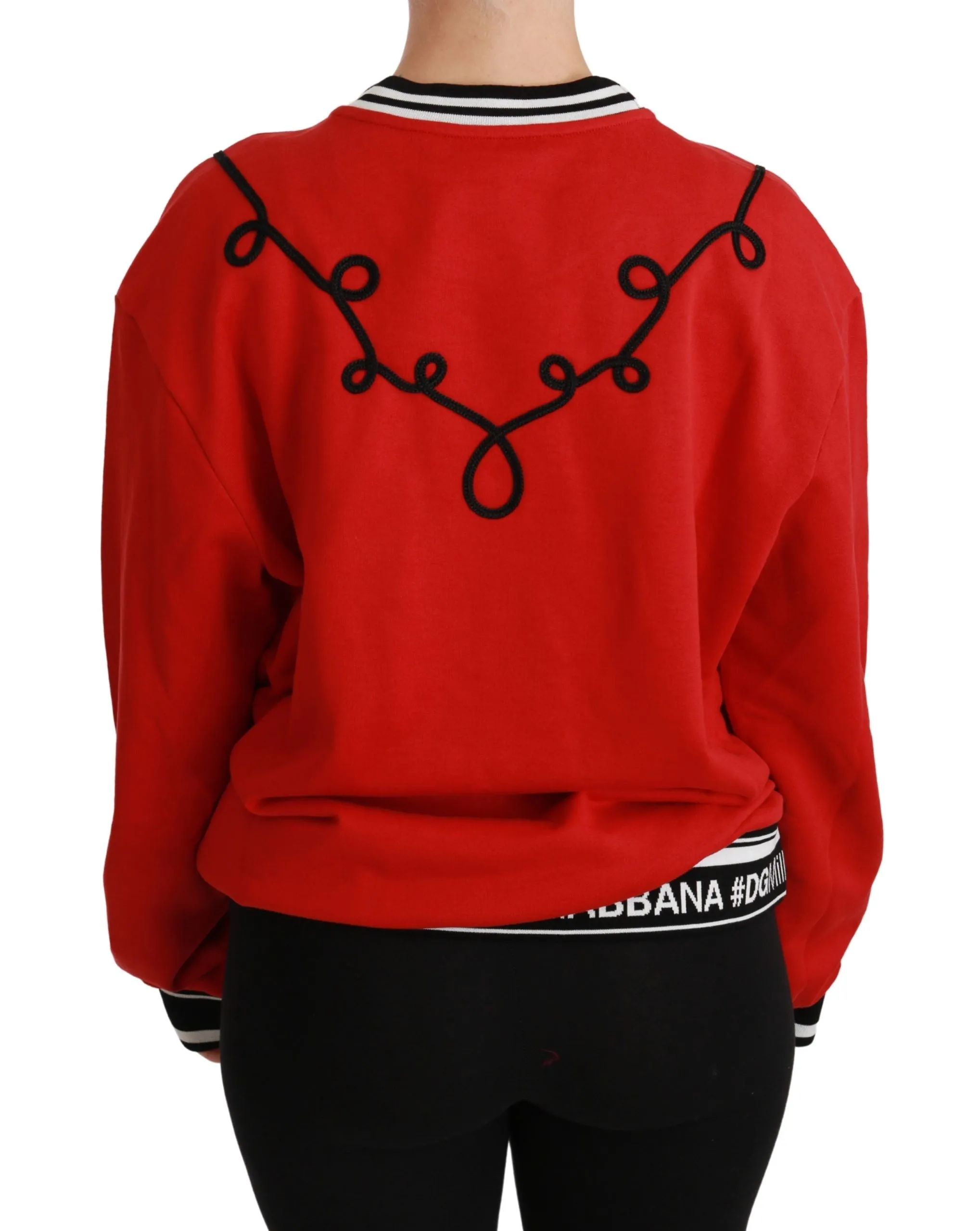 Radiant Red Sequined Crew Neck Sweater sold by Louxly product image thumbnail 4