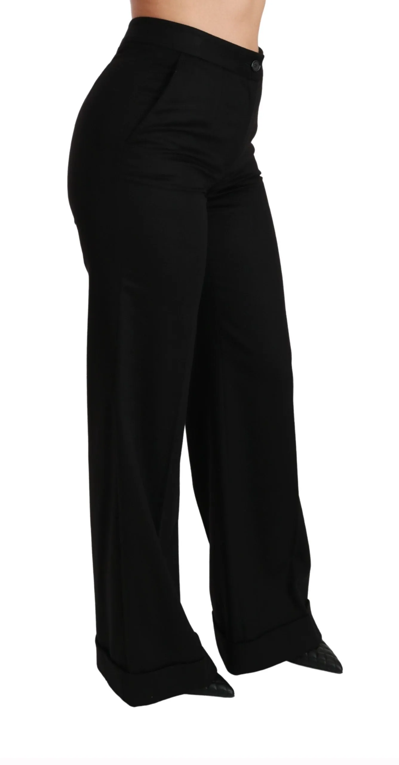 Elegant High Waist Flared Cashmere Pants sold by Louxly product image thumbnail 3