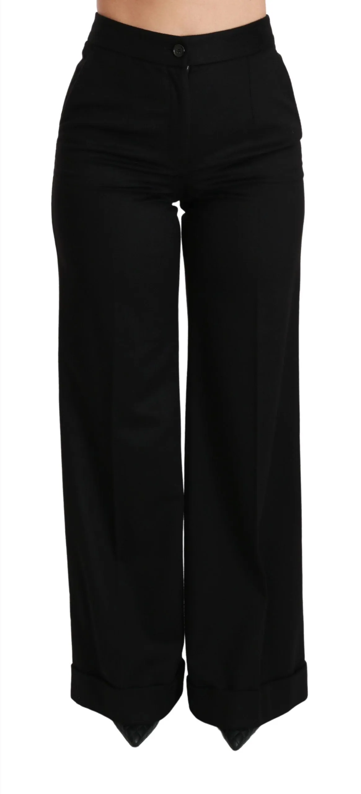 Elegant High Waist Flared Cashmere Pants sold by Louxly