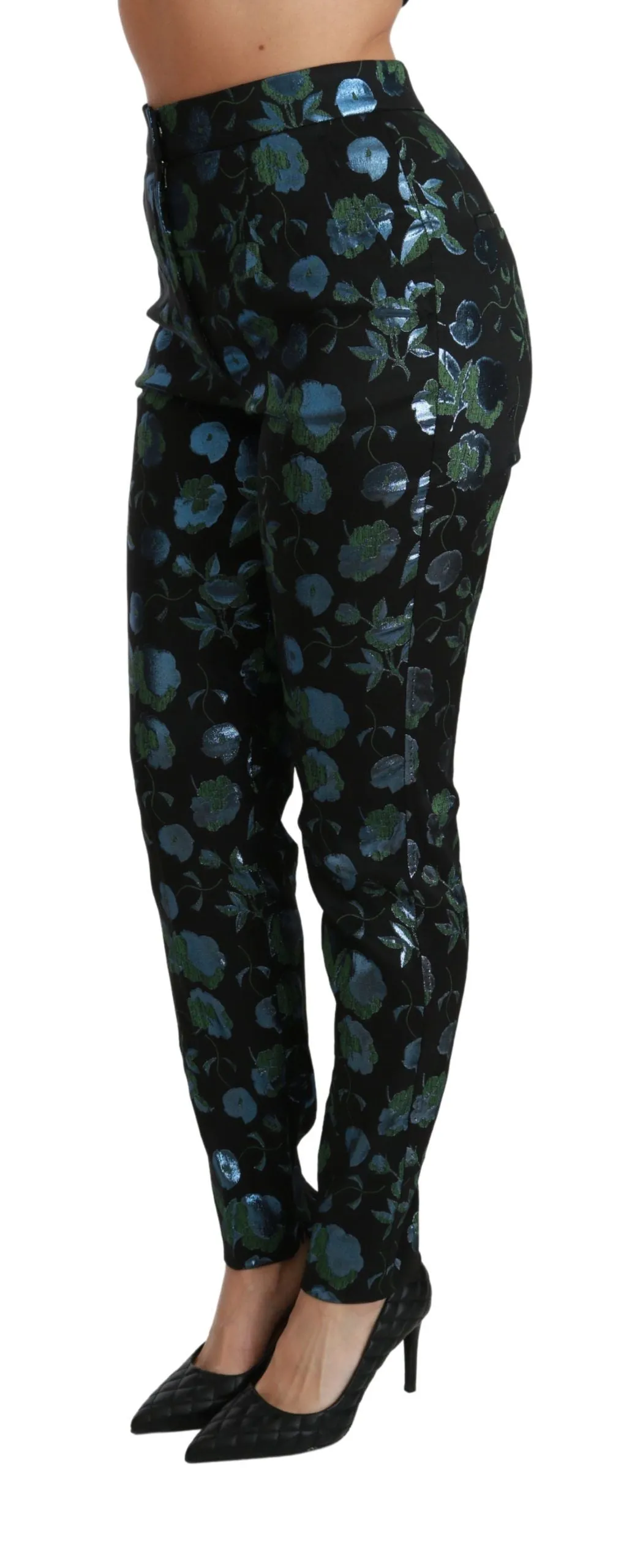 Floral High Waist Skinny Trousers sold by Louxly product image thumbnail 4