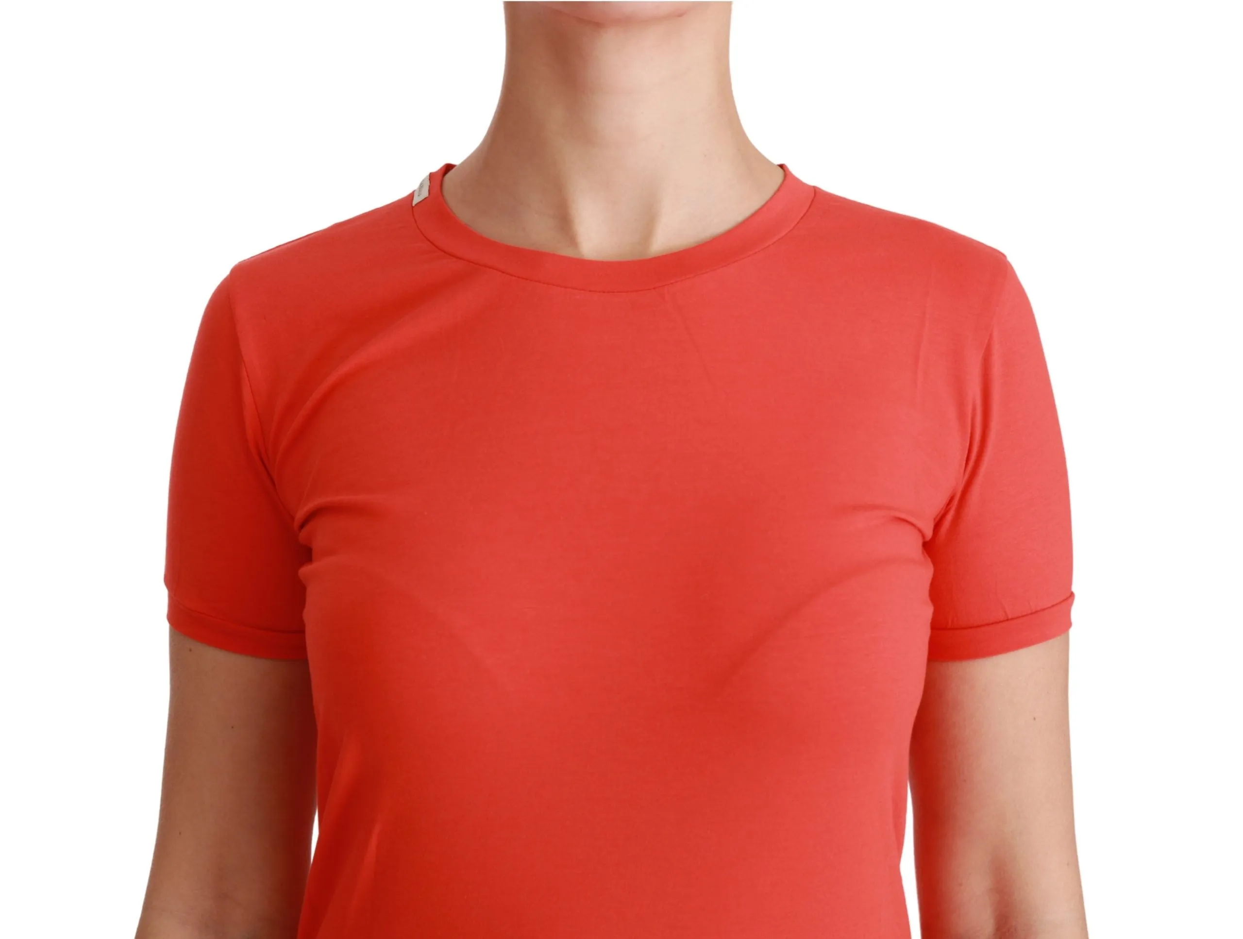 Elegant Red Crewneck Short Sleeve Tee sold by Louxly product image thumbnail 5
