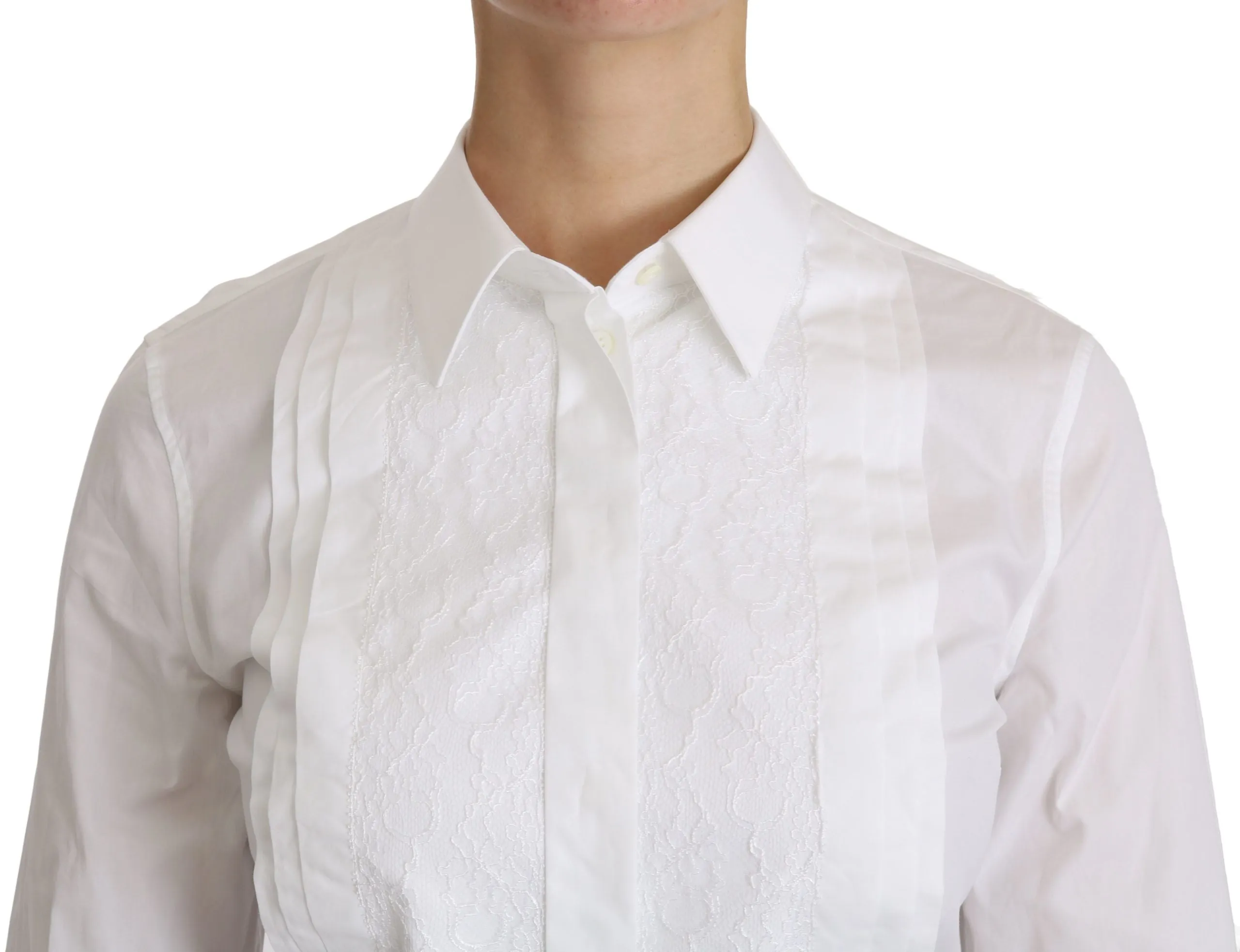 Elegant White Collared Long Sleeve Polo Top sold by Louxly product image thumbnail 5