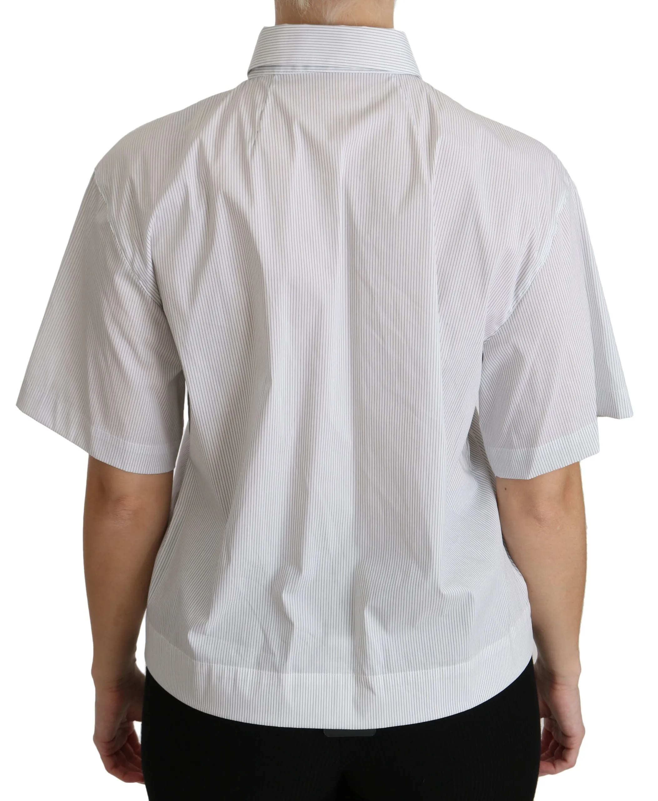 Elegant White Cotton Polo Top sold by Louxly product image thumbnail 4