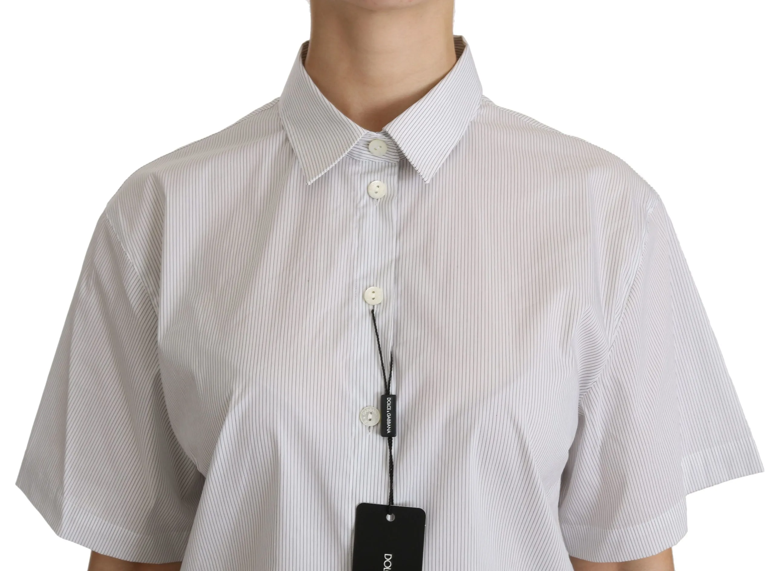 Elegant White Cotton Polo Top sold by Louxly product image thumbnail 5