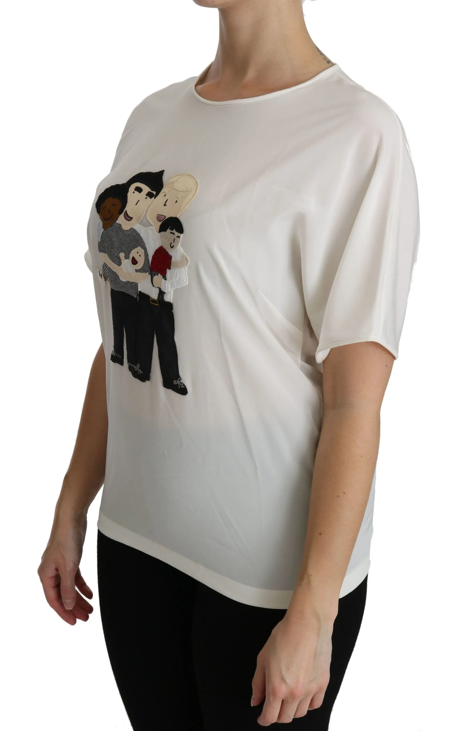 Elegant Silk Blend Round Neck Top sold by Louxly product image thumbnail 4