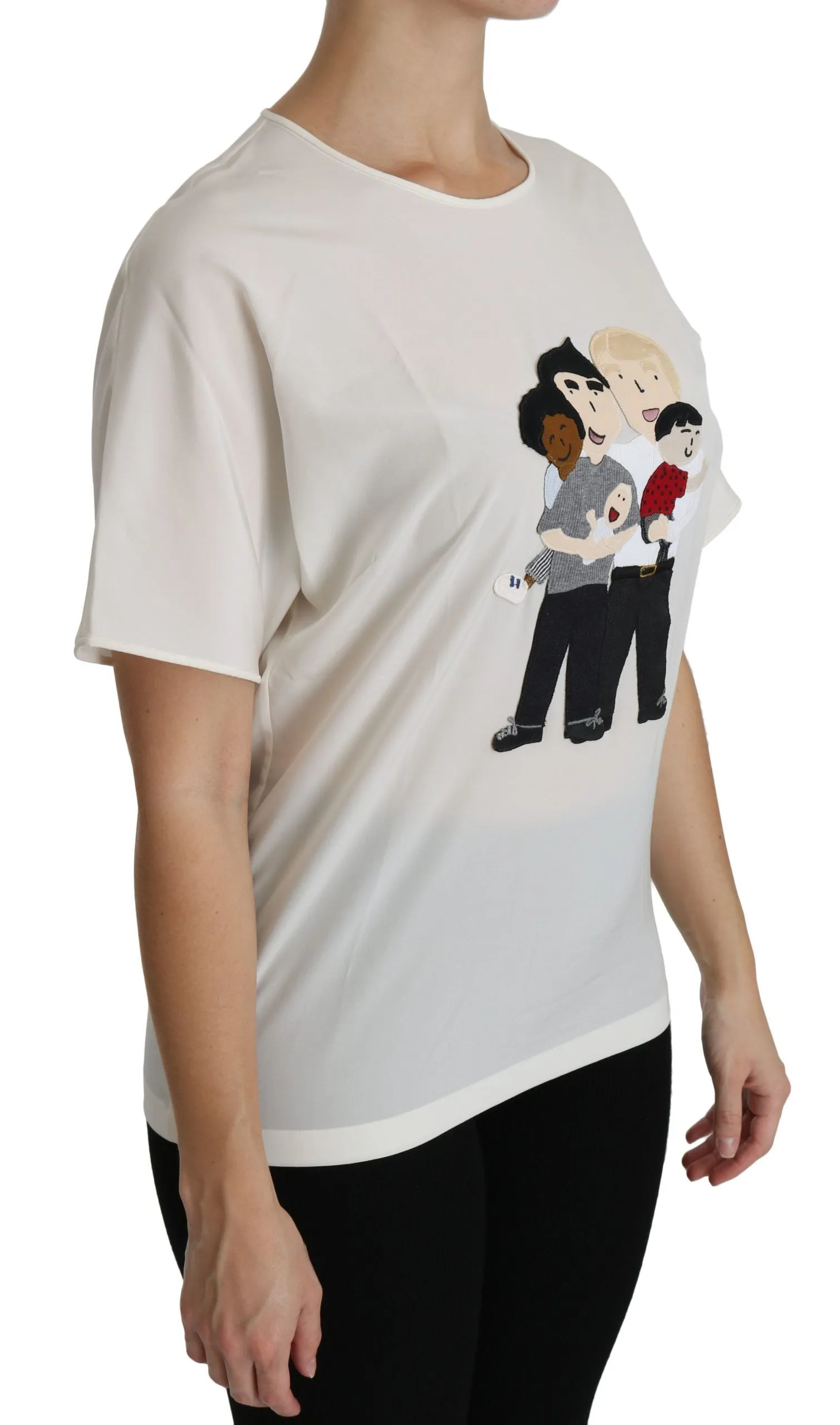 Elegant Silk Blend Round Neck Top sold by Louxly product image thumbnail 3
