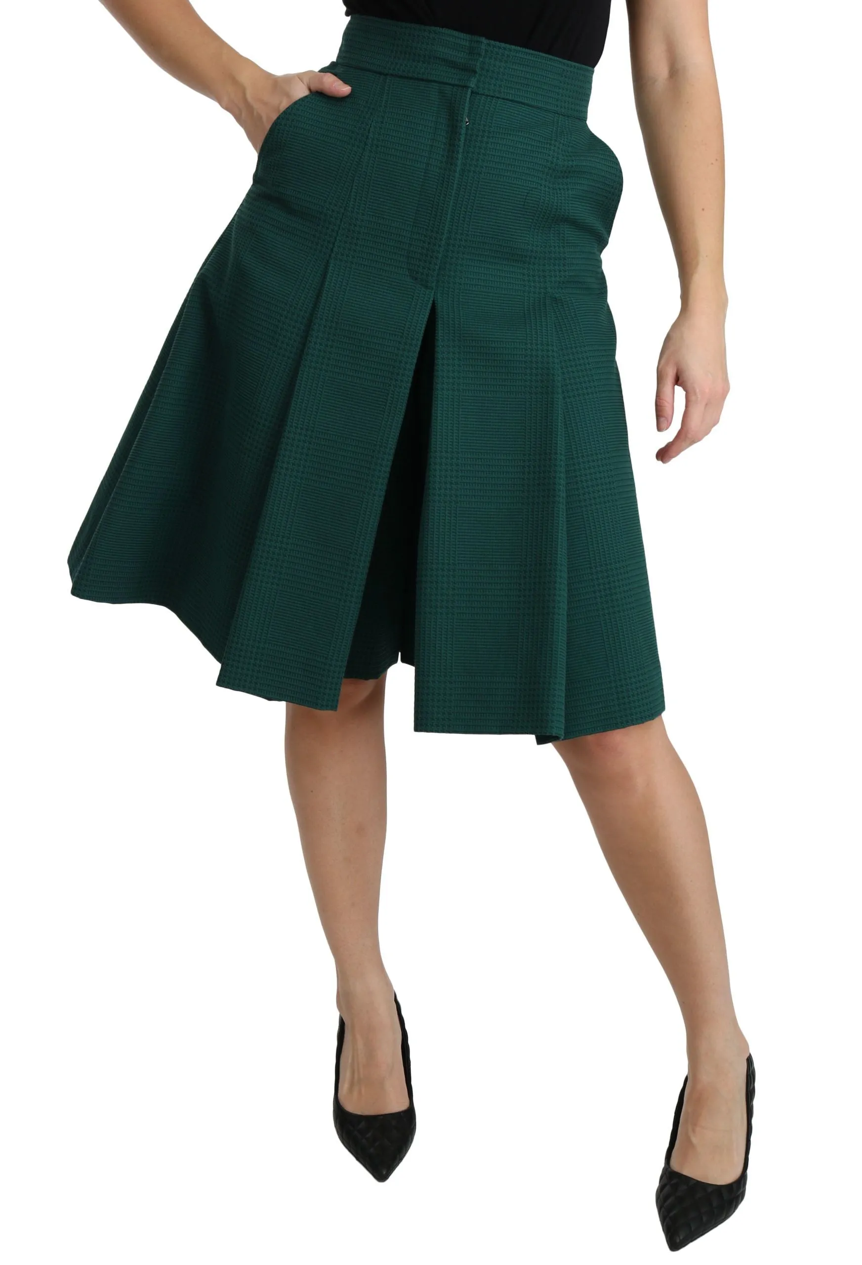 Elegant High Waist Knee Length Skirt sold by Louxly product image thumbnail 4