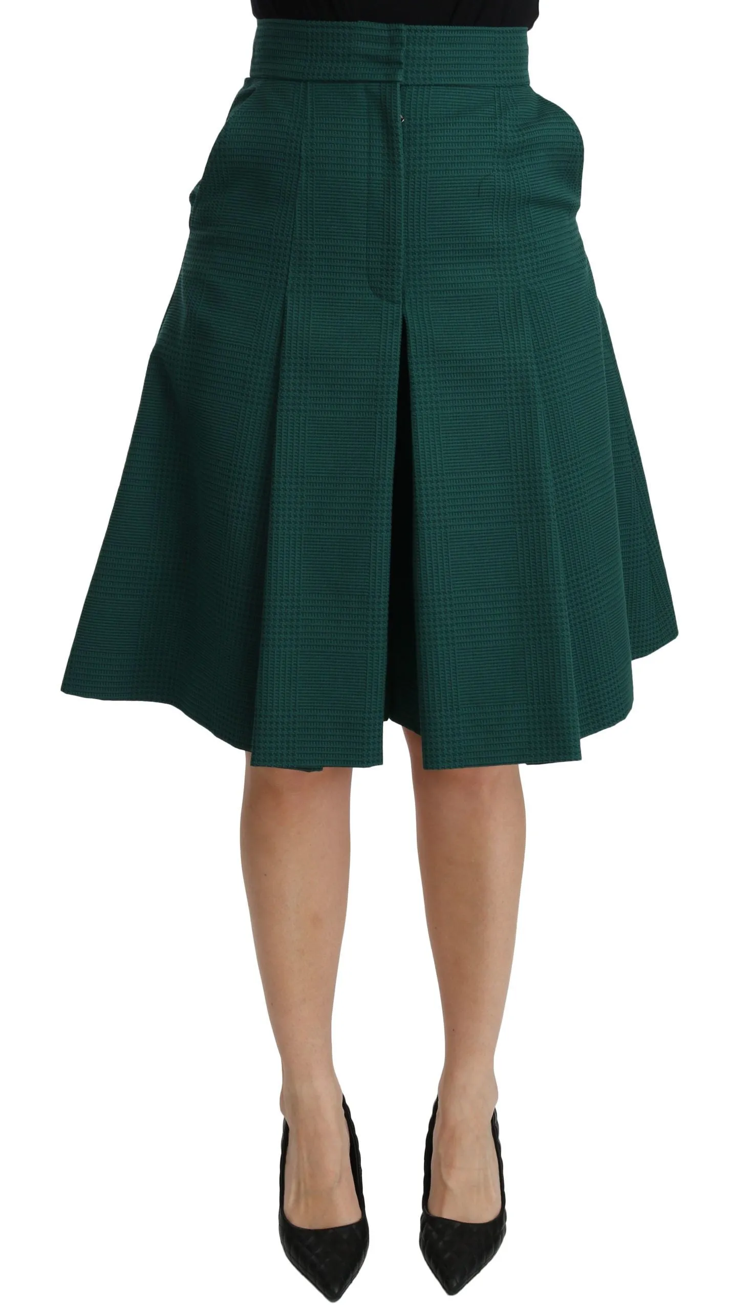 Elegant High Waist Knee Length Skirt sold by Louxly