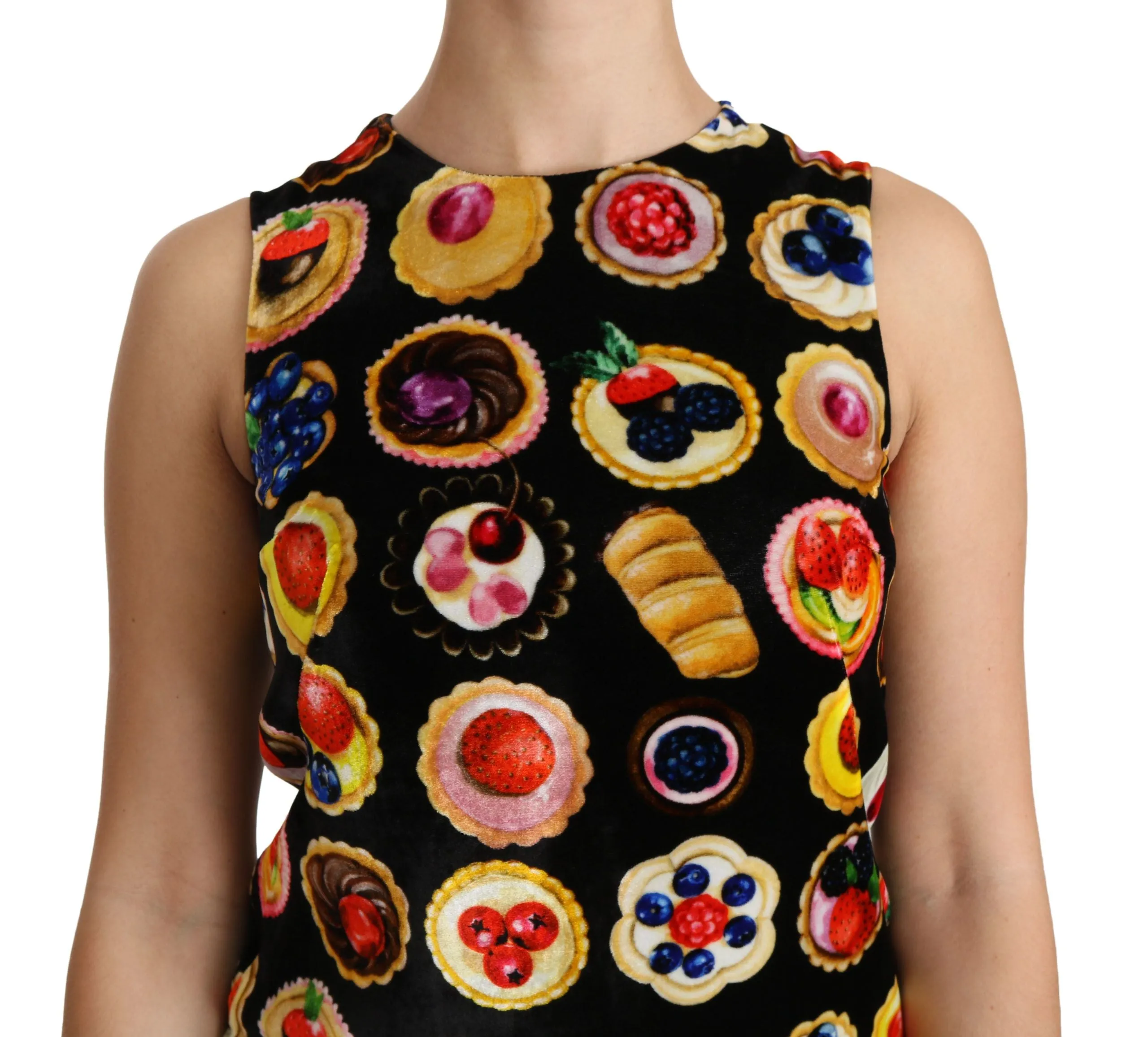 Chic Black Desserts Print Shift Mini Dress sold by Louxly product image thumbnail 5