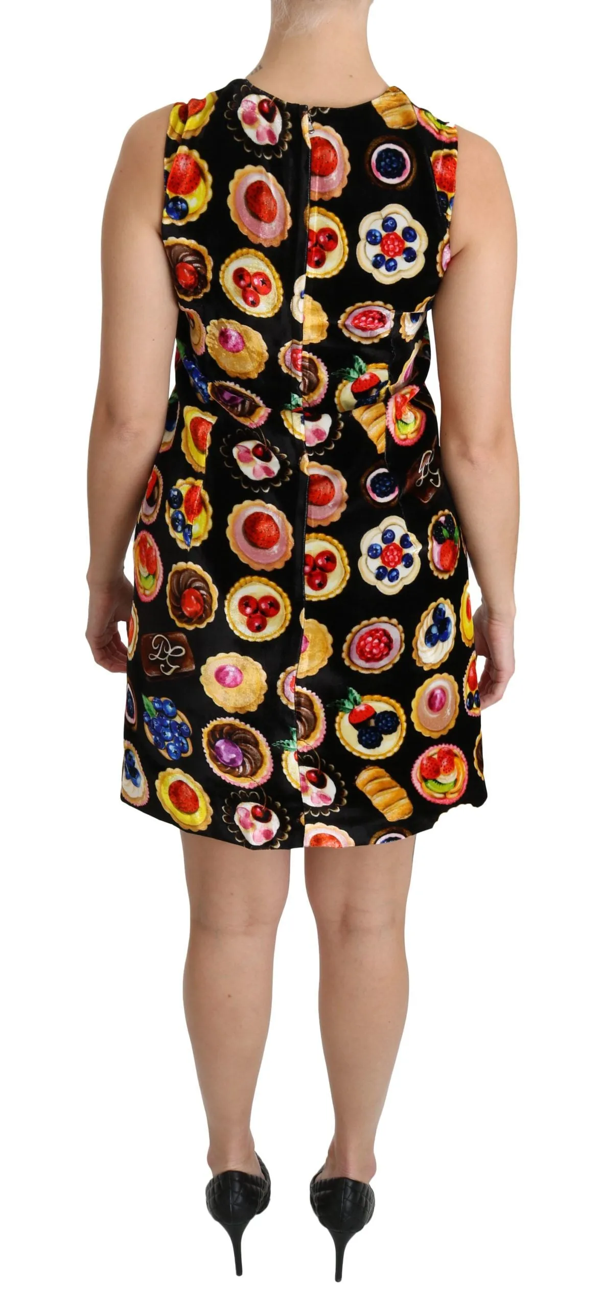 Chic Black Desserts Print Shift Mini Dress sold by Louxly product image thumbnail 4