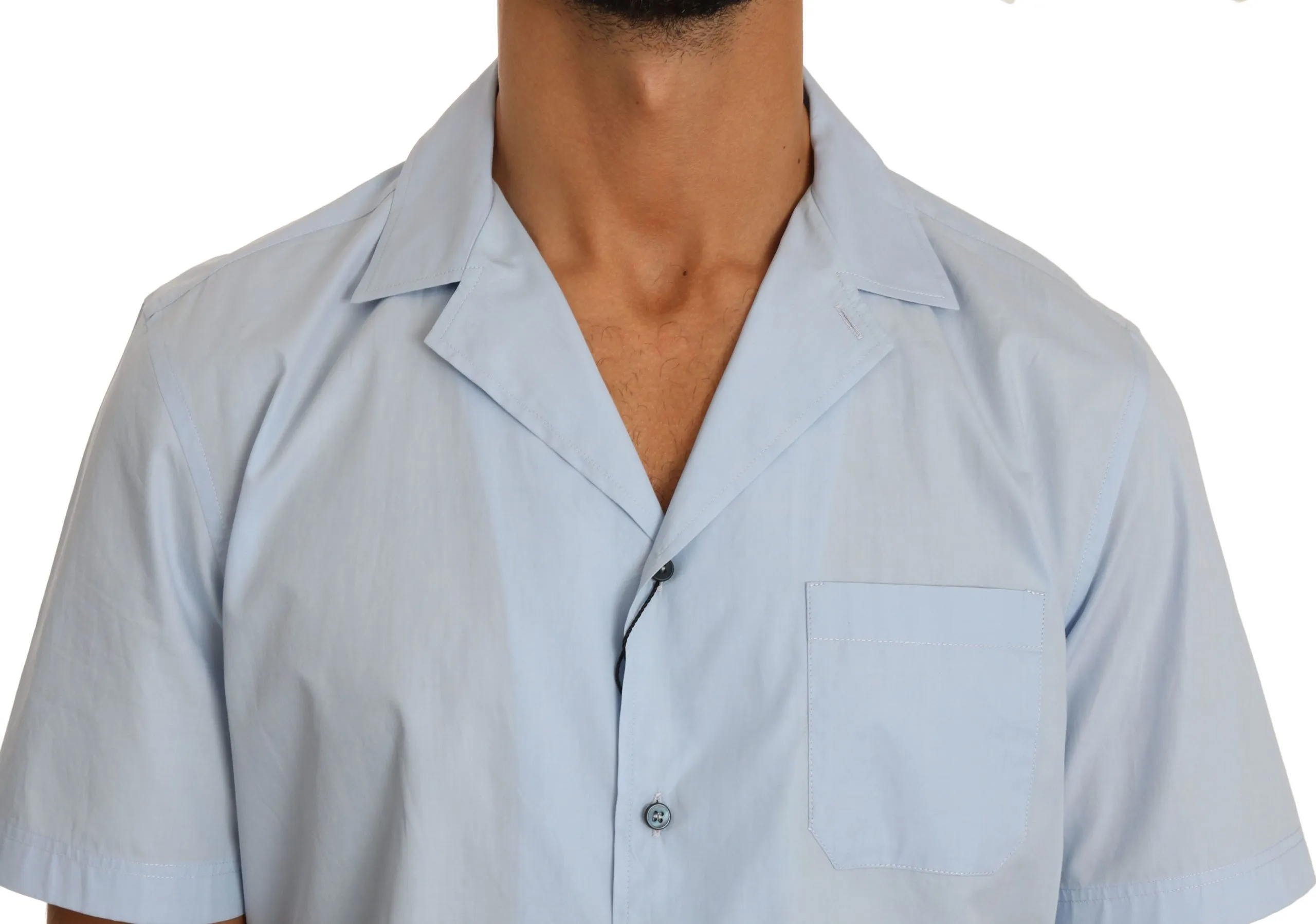 Elegant Blue Cotton Casual Shirt sold by Louxly product image thumbnail 4