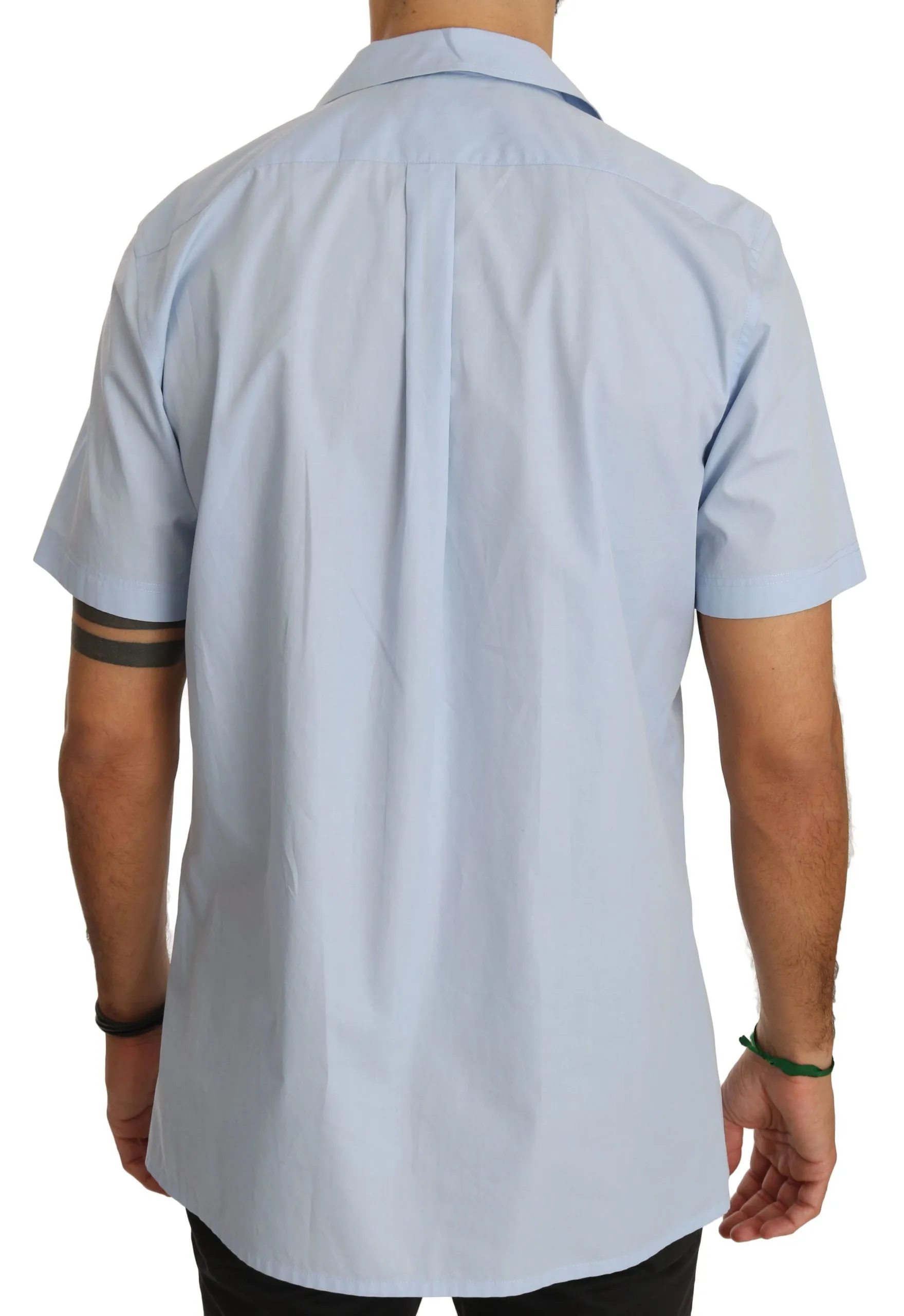 Elegant Blue Cotton Casual Shirt sold by Louxly product image thumbnail 3