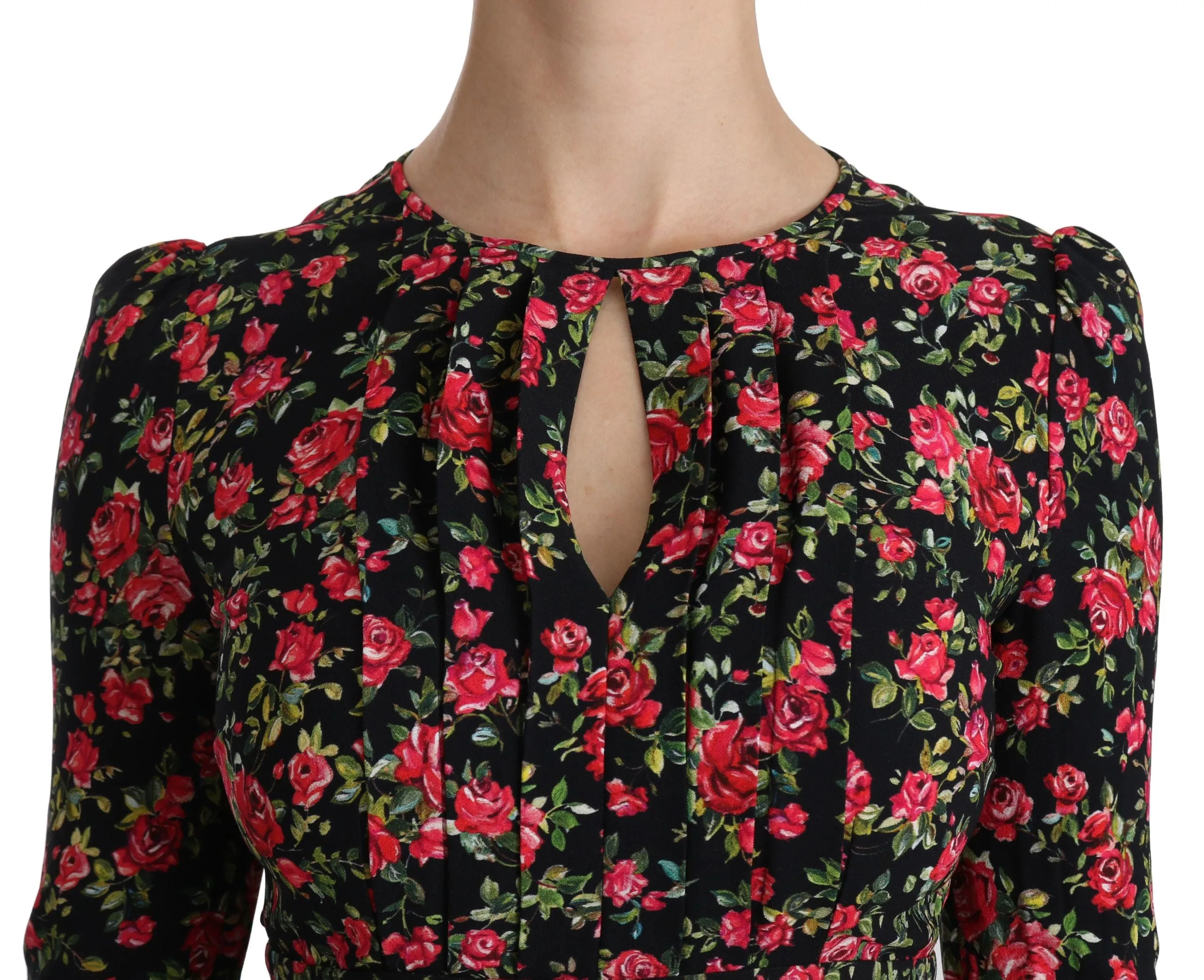 Floral A-Line Viscose Knee Length Dress sold by Louxly product image thumbnail 5