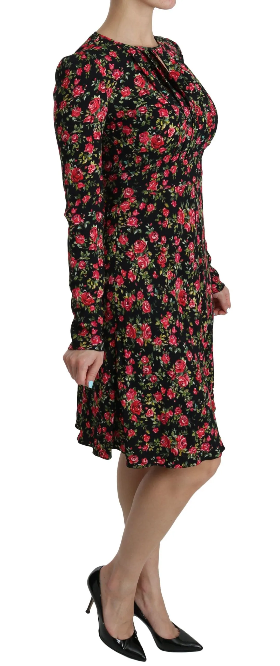 Floral A-Line Viscose Knee Length Dress sold by Louxly product image thumbnail 2