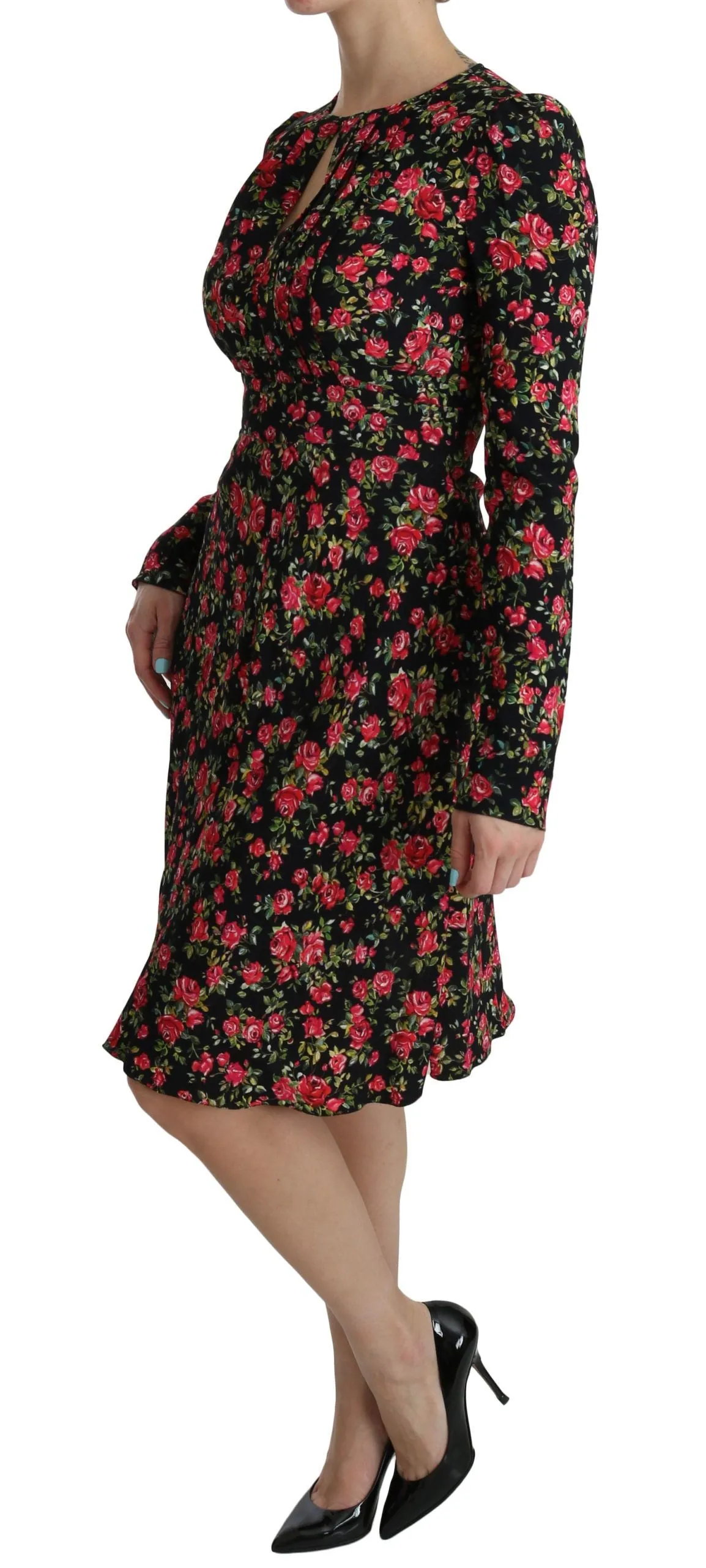 Floral A-Line Viscose Knee Length Dress sold by Louxly product image thumbnail 3