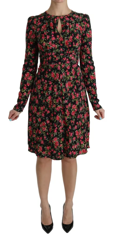 Floral A-Line Viscose Knee Length Dress sold by Louxly
