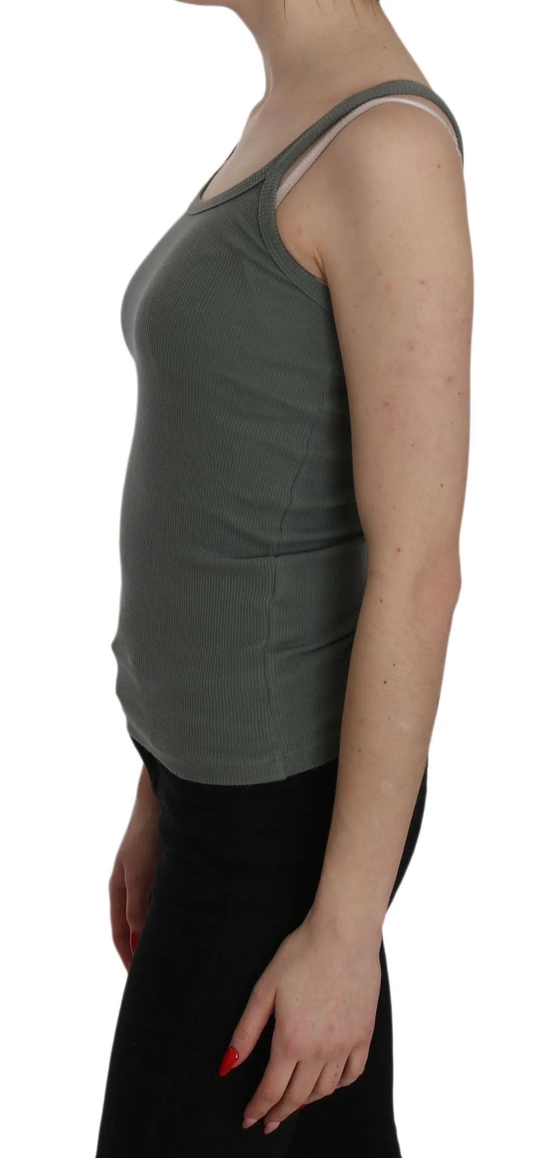 Chic Green Spaghetti Strap Casual Tank Top sold by Louxly product image thumbnail 5