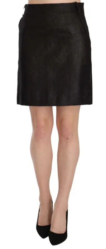 Elegant High Waist A-Line Mini Skirt sold by Louxly