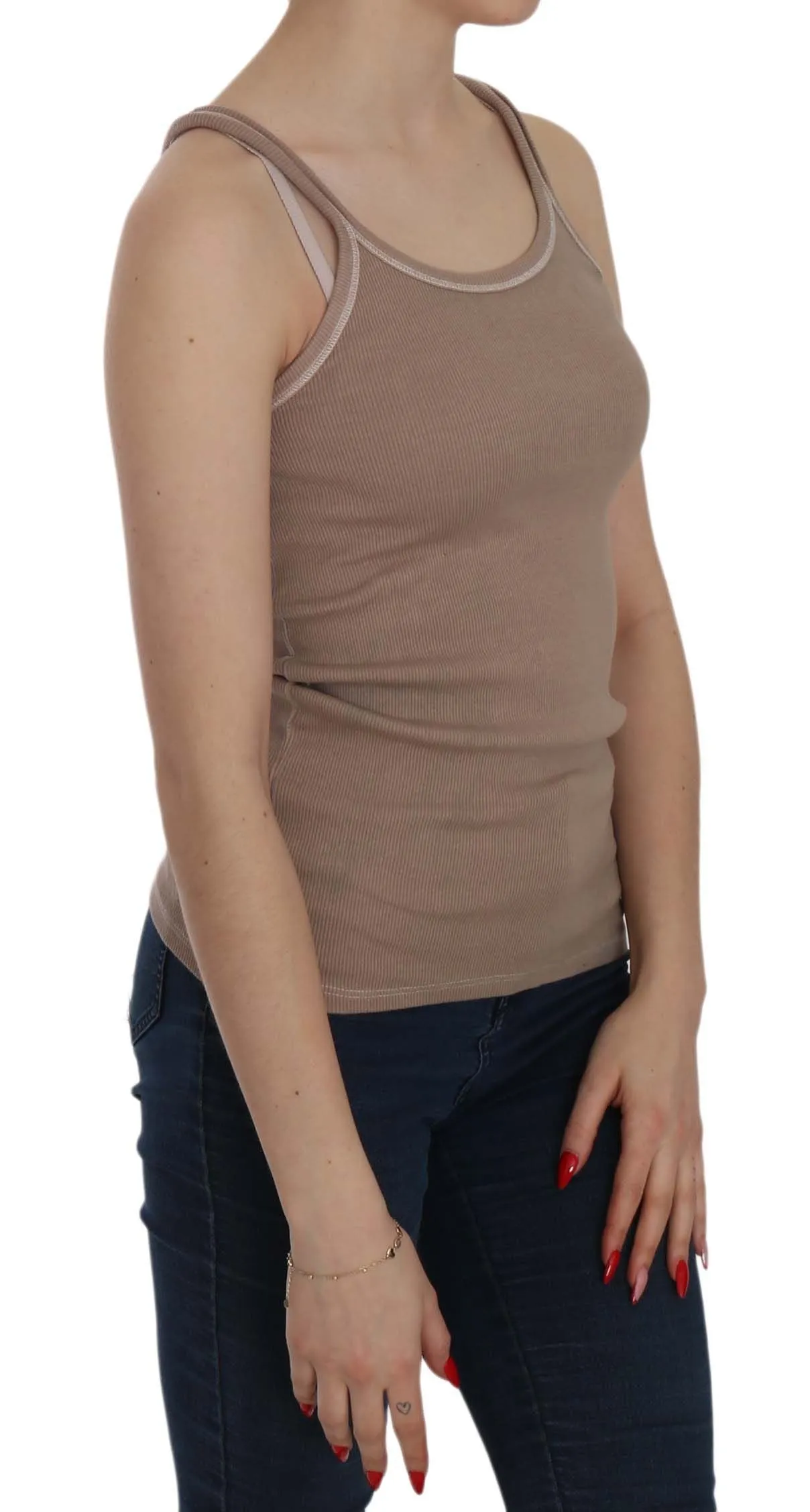 Chic Brown Sleeveless Spaghetti Strap Top sold by Louxly product image thumbnail 2