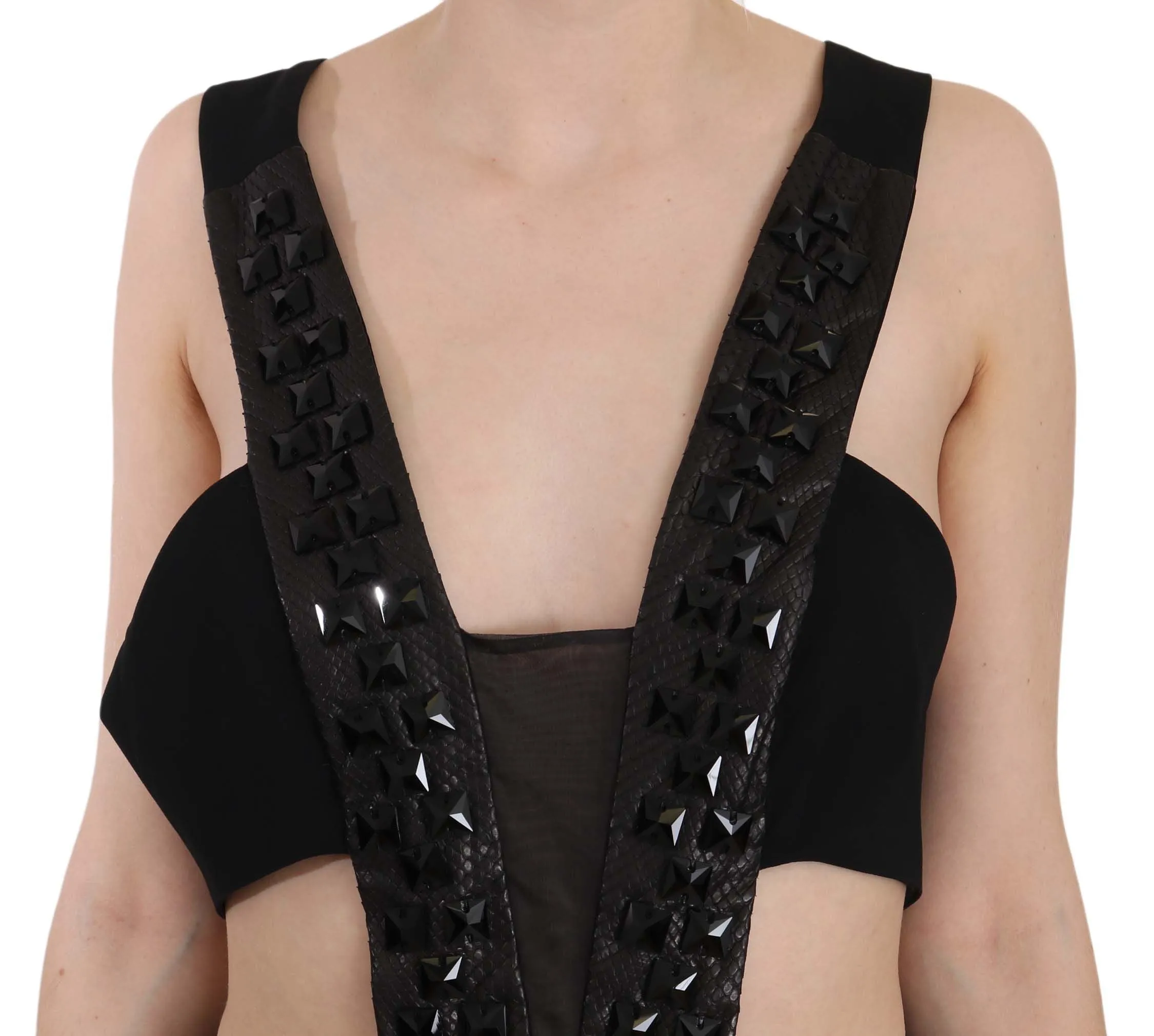 Elegant Flare Maxi Evening Dress with Crystal Accents sold by Louxly product image thumbnail 4